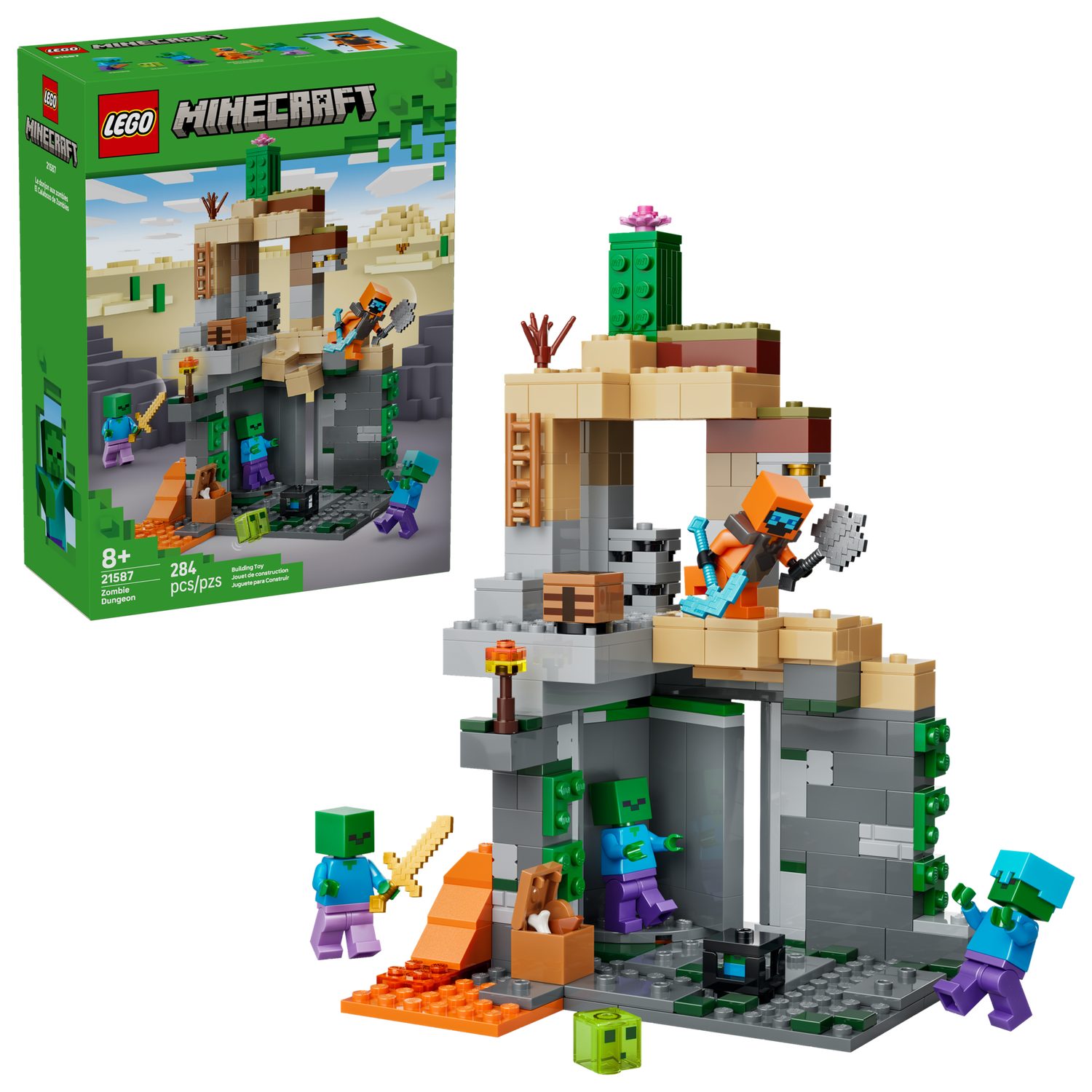 LEGO® Minecraft 21587 Zombieverlies Spielbausteine, (Set, 284 St., Set) günstig online kaufen