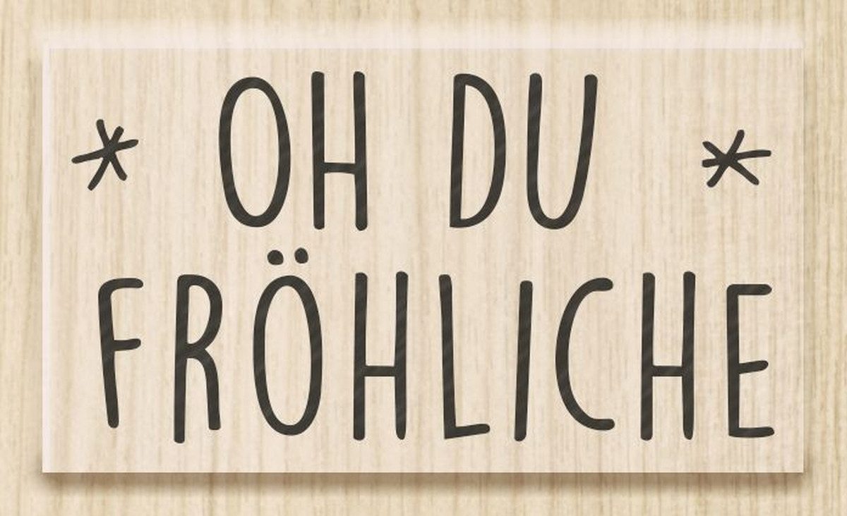 Heyda Stempel Motivstempel 'Oh du Fröhliche' 4,9x2,6cm