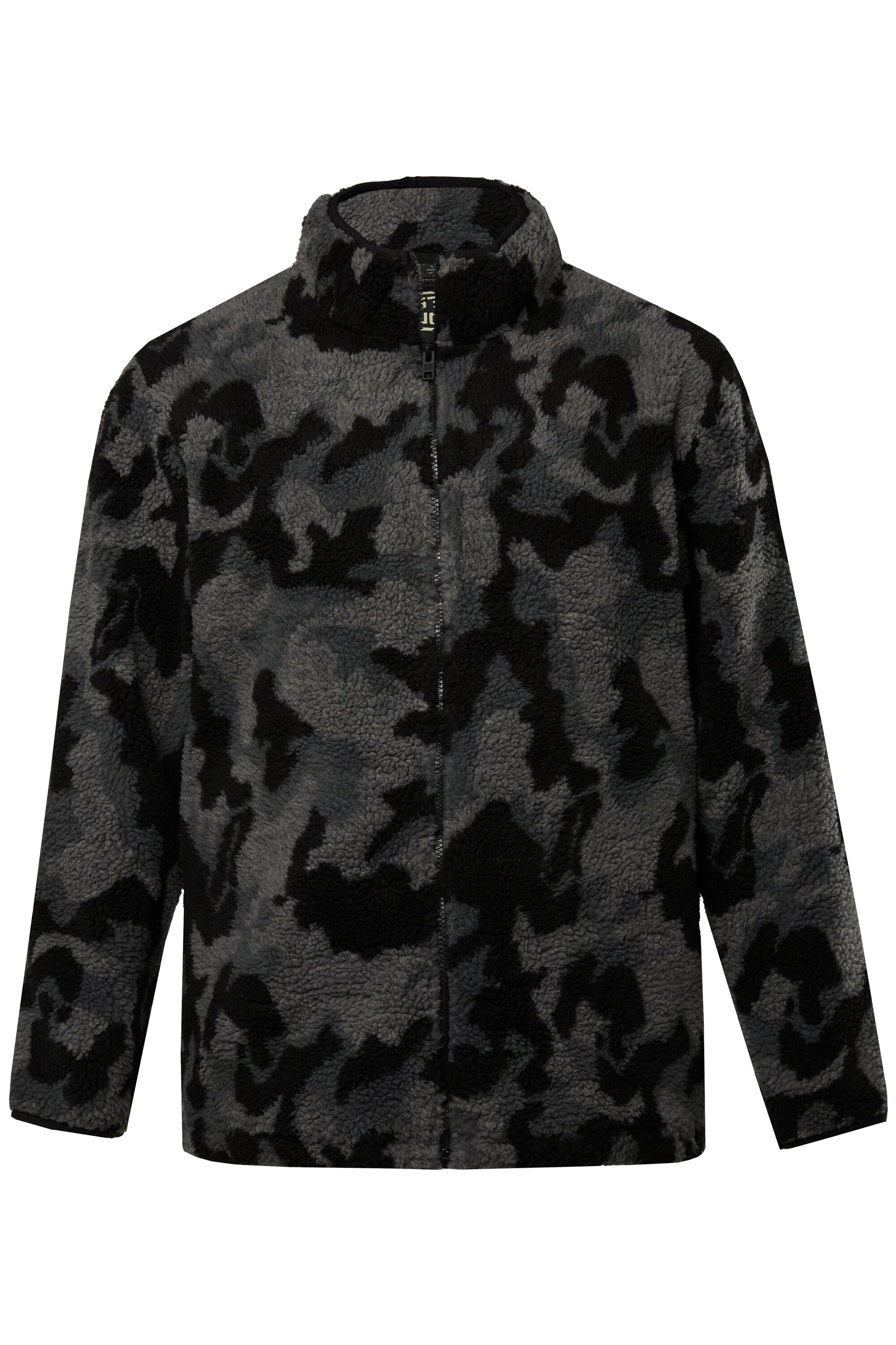 STHUGE Fleecejacke STHUGE Teddyjacke Camouflage Stehkragen günstig online kaufen