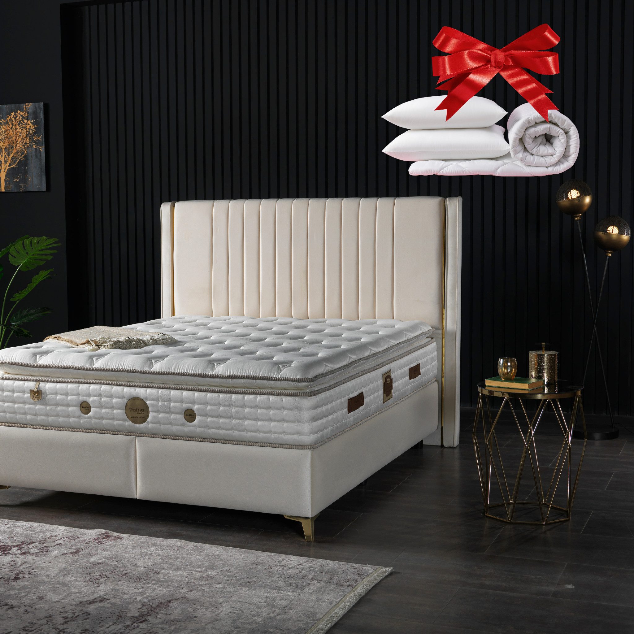 gowoll Boxspringbett 140x200 Rotterdam inkl. Matratze Boxspringbett (2 Bett günstig online kaufen