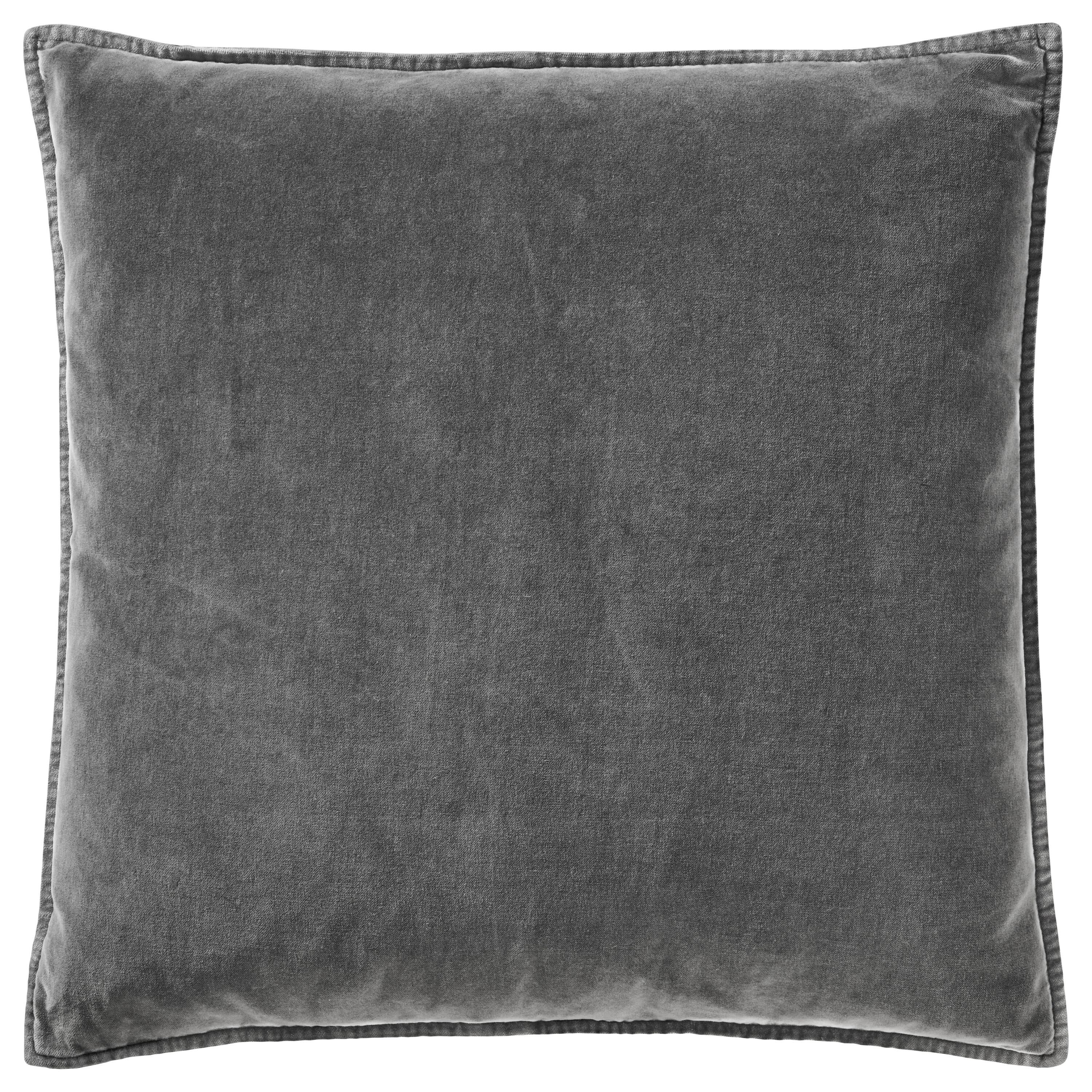 Ib Laursen Kissenbezug Ib Laursen - Kissenbezug Thunder Grau 52x52cm Samt V günstig online kaufen