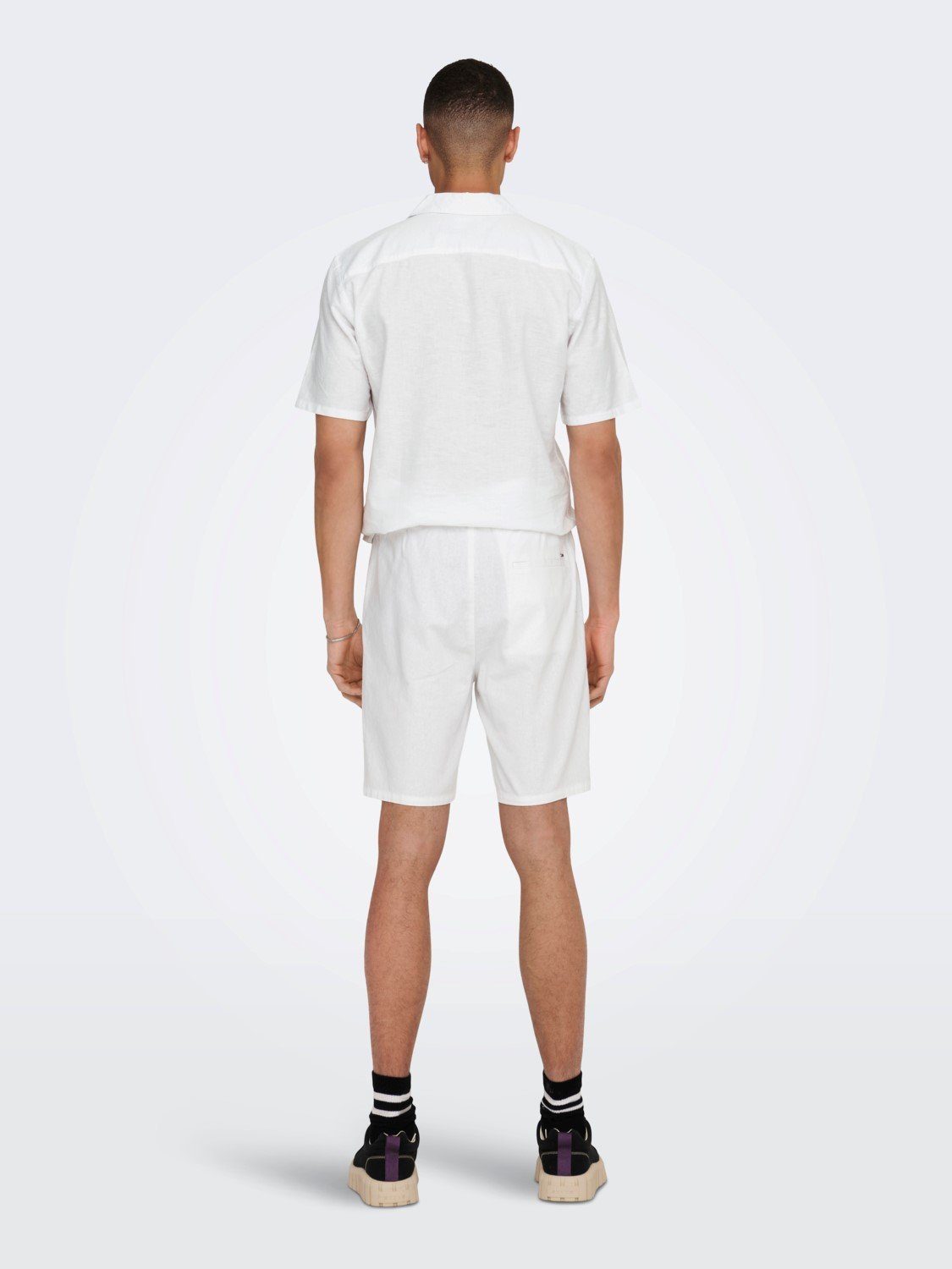 SONS ONSLINUS Leichte Weiß Hose Chinoshorts in Bermuda Stoff Shorts 5058 & ONLY