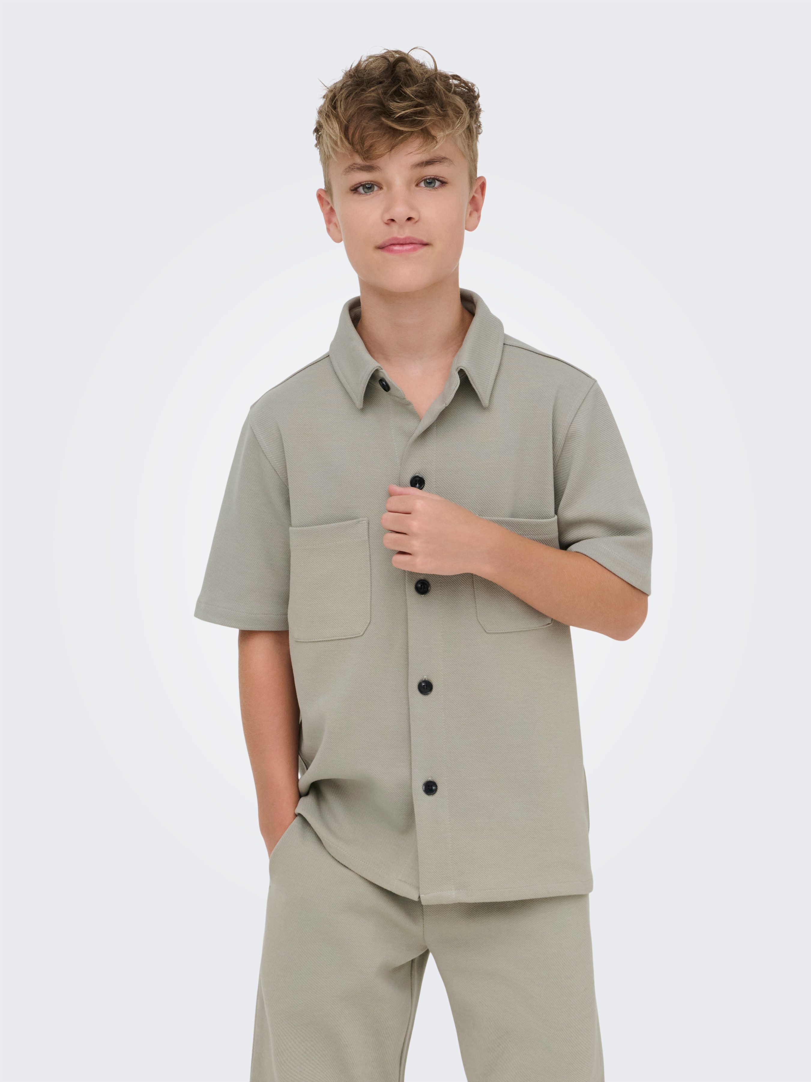 ONLY & SONS junior Kurzarmhemd OSJNEW KODYL REG SS SHIRT SWT NOOS Baumwollmischung, regular fit – Bild 5 von 5