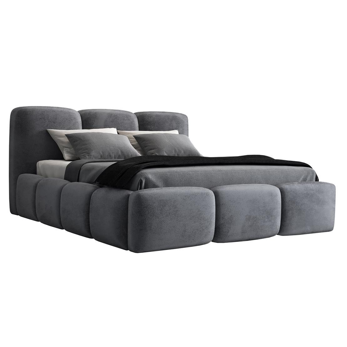 A&J MöbelLand GmbH Polsterbett STAR-OM mit Bettkasten und Lattenrost (Bett günstig online kaufen
