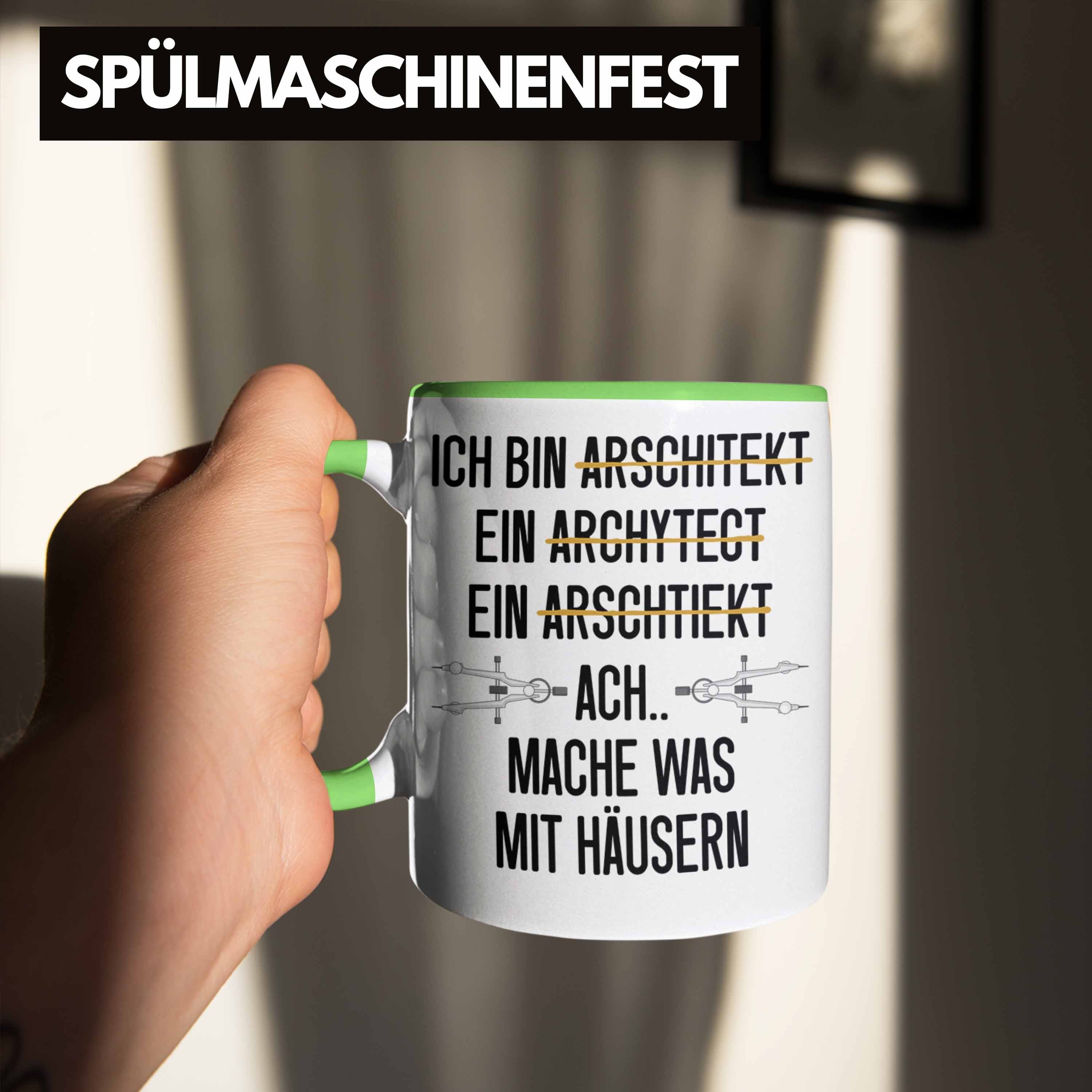 - Architekt Architekten Geschenk Tasse Grün Architektur Tasse mit Geschenkidee Spruch Lustig Trendation Kaffeetasse Trendation