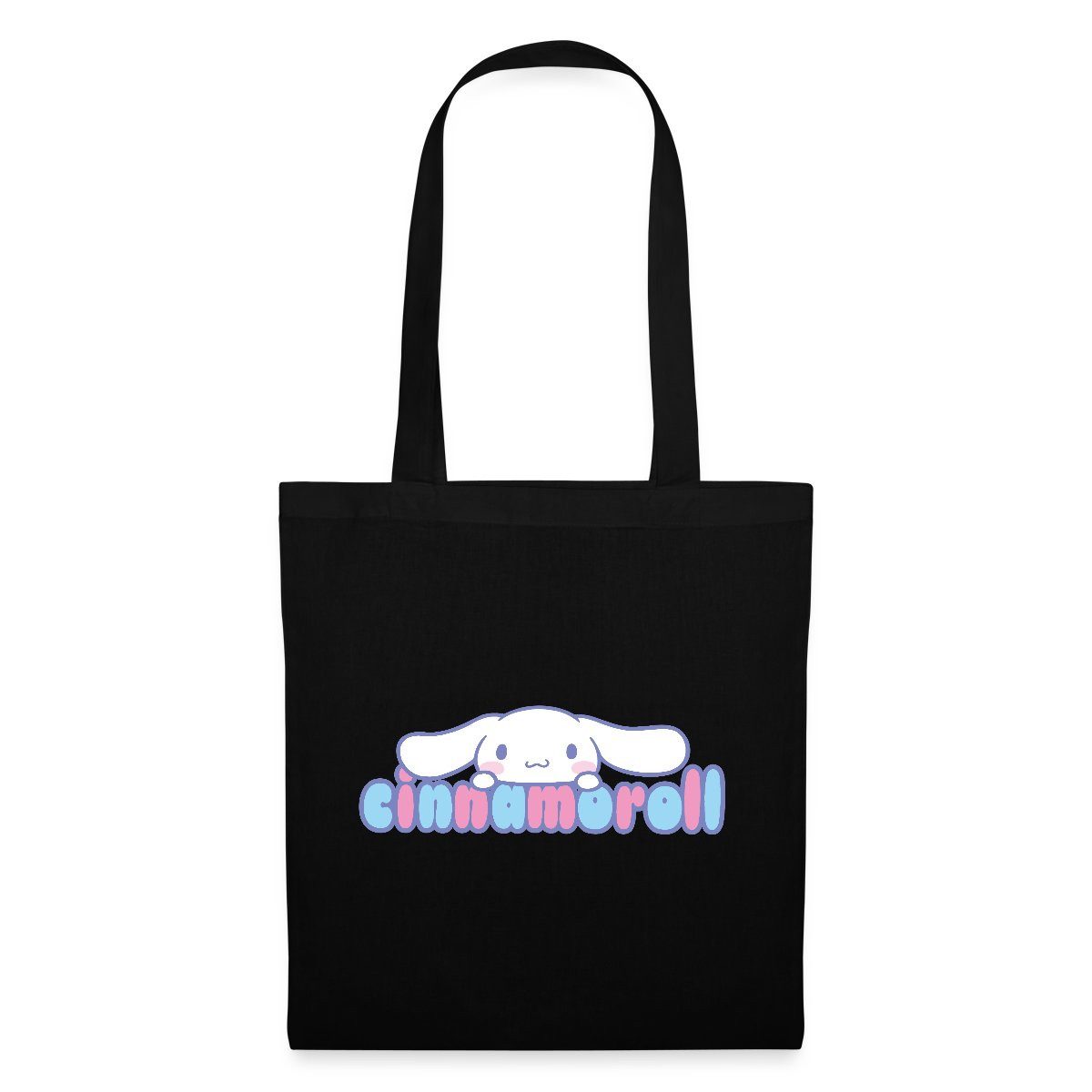 Henkeltasche Cinnamoroll Guckt Über Schriftzug Stoffbeutel