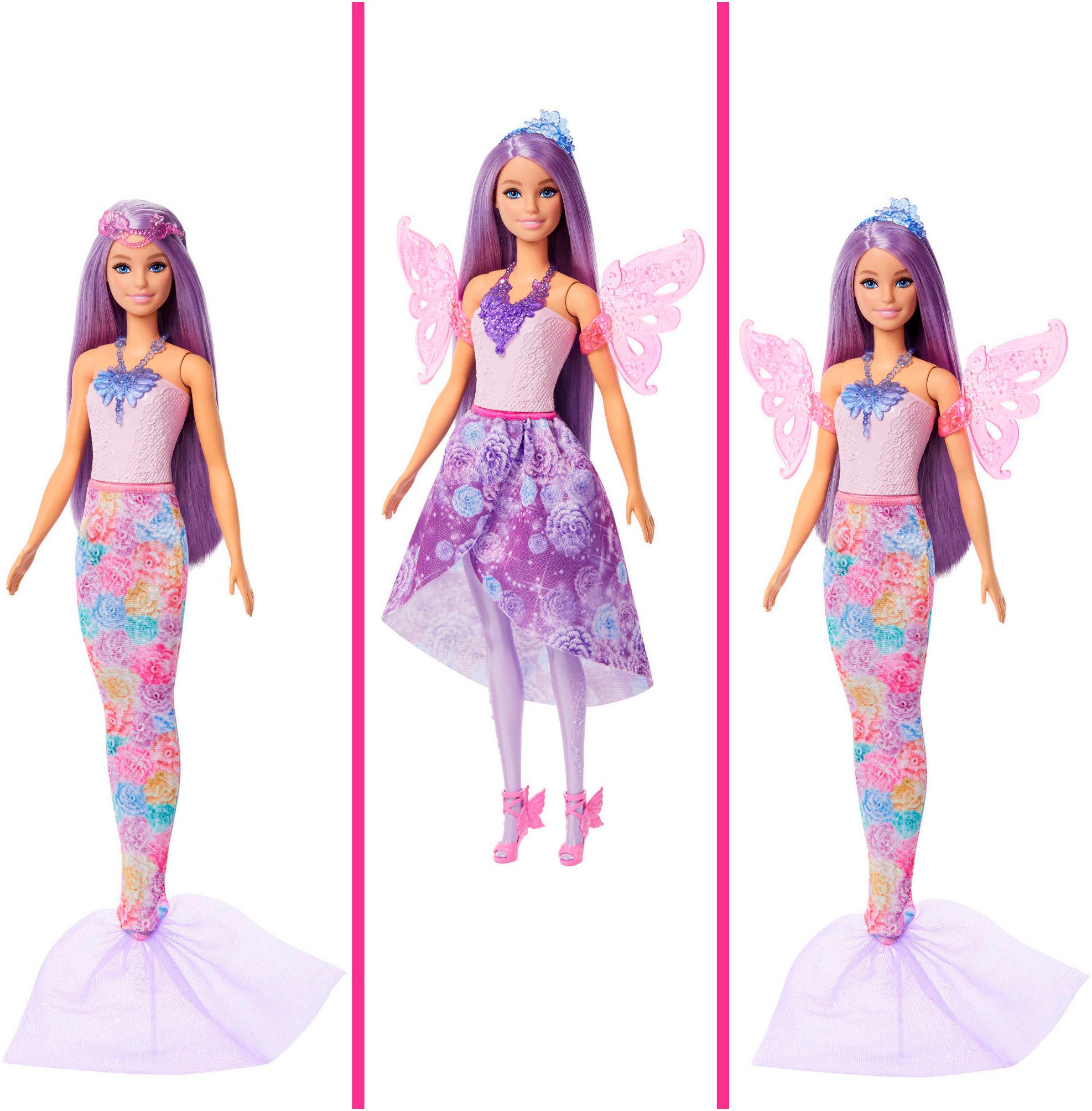 Barbie Anziehpuppe 3-in-1 Fantasy Puppe