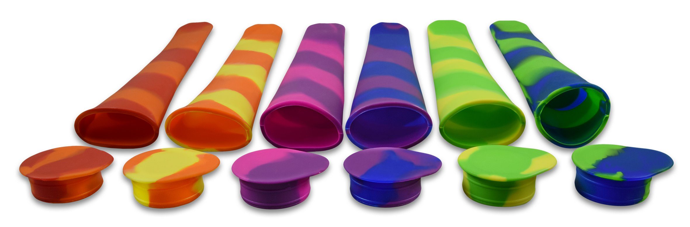 PhoneNatic Eisform 6x Eis-Pops Set Eis zum selber machen - Silikonformen mit Deckel