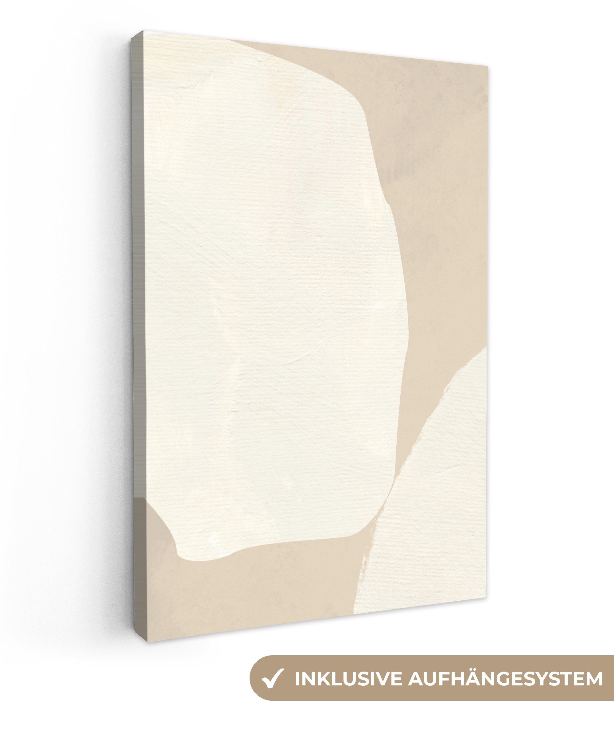 OneMillionCanvasses® Leinwandbild Beige - Abstrakt - günstig online kaufen