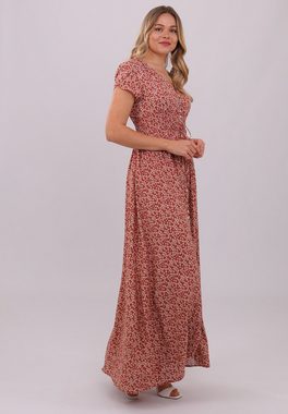 YC Fashion & Style Sommerkleid "Blumiges Viskose Maxikleid mit Seitenschlitz" Alloverdruck, Boho, Casual