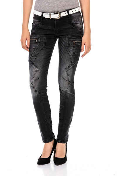 Cipo & Baxx Slim-fit-Jeans »WD437« mit trendigen Ziernähten