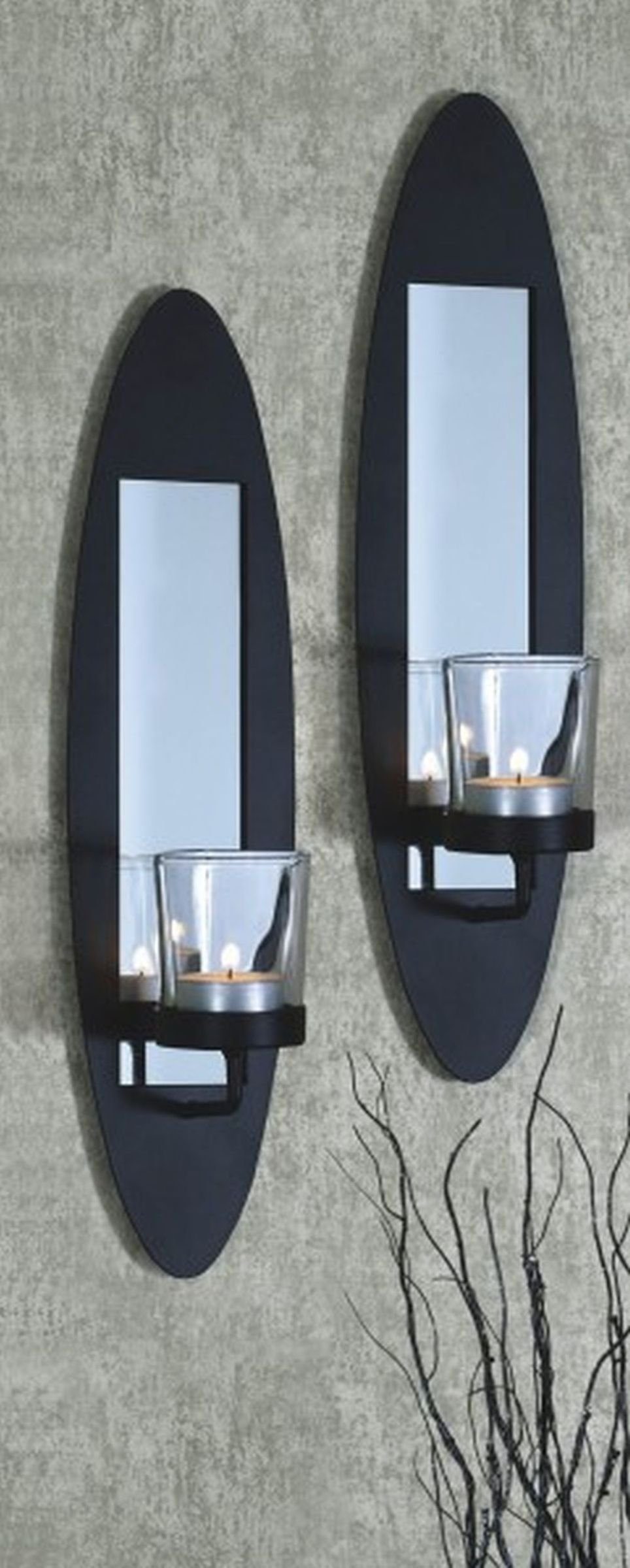 Gravidus Wandkerzenhalter Wandkerzenhalter 2er Set Teelichthalter günstig online kaufen