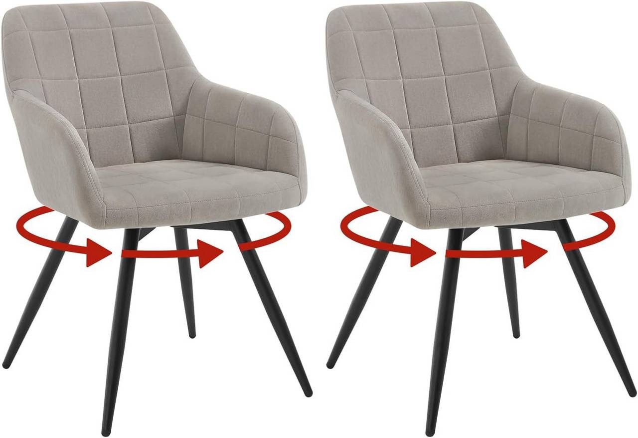 Woltu Esszimmerstuhl (2 St), gepolsterter ergonomischer, mit Metallbeinen günstig online kaufen