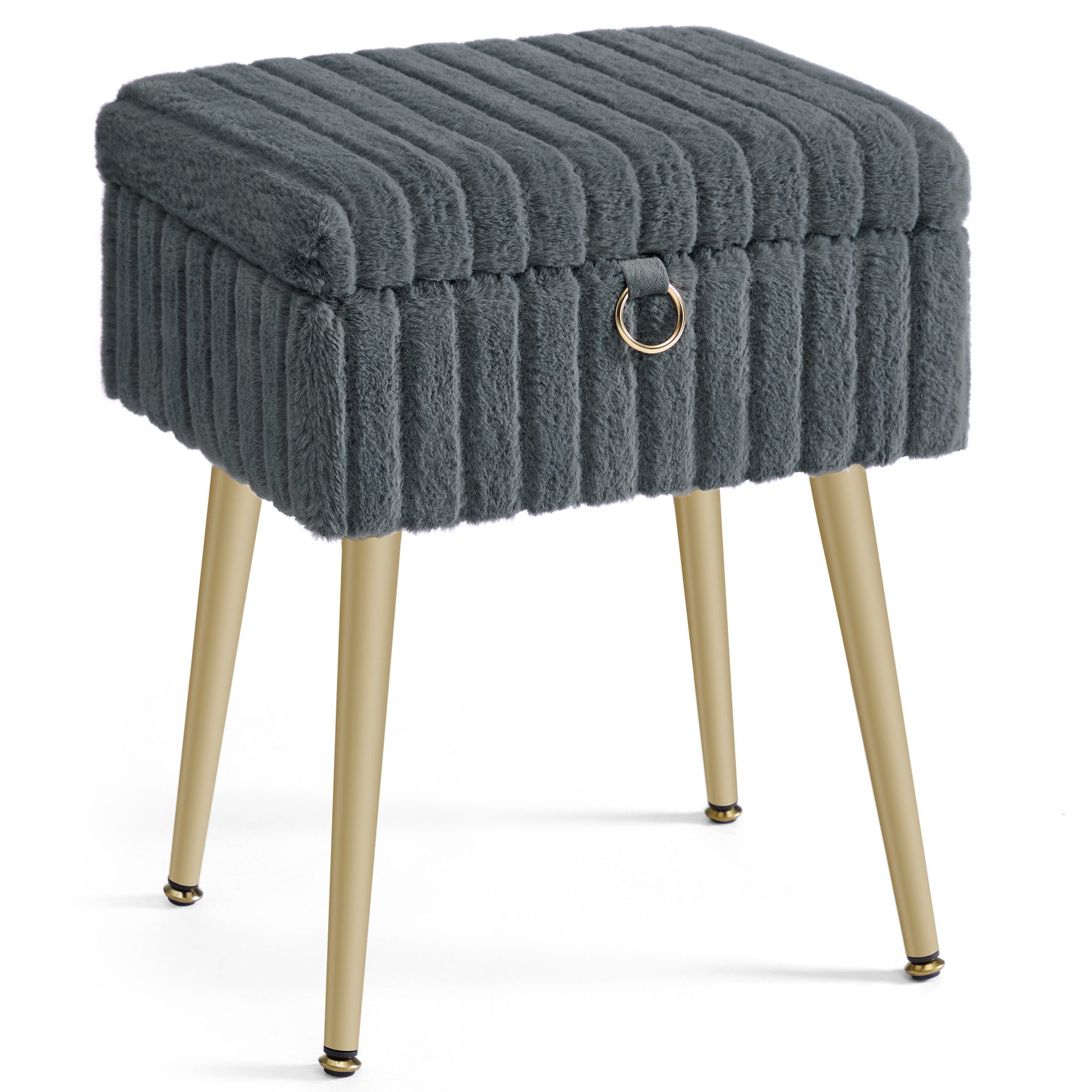 SONGMICS Sitzhocker, Schminktisch-Stuhl, Hocker mit Stauraum, günstig online kaufen