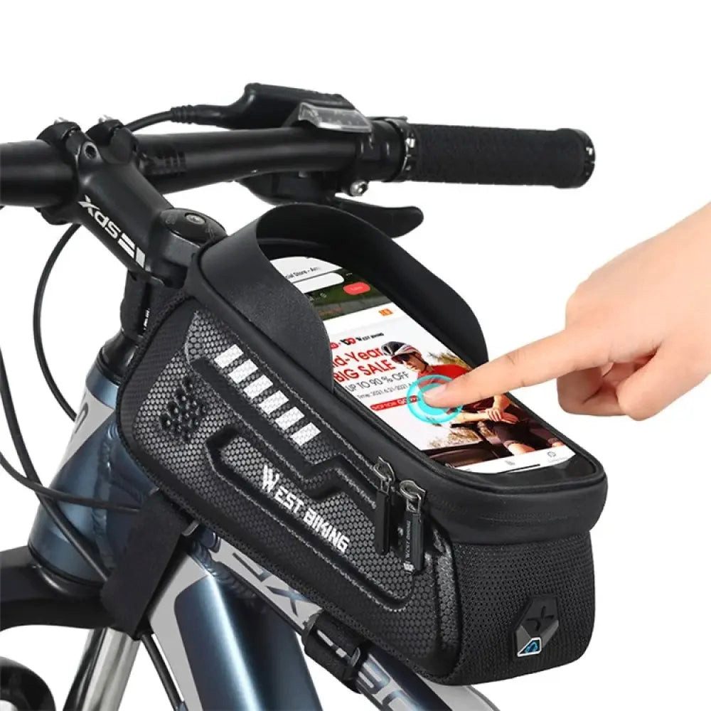 Sport-Knight® Handy-Rahmentasche Fahrrad Rahmentasche Oberrohrtasche wasserdicht, für Mountainbike 1,8L