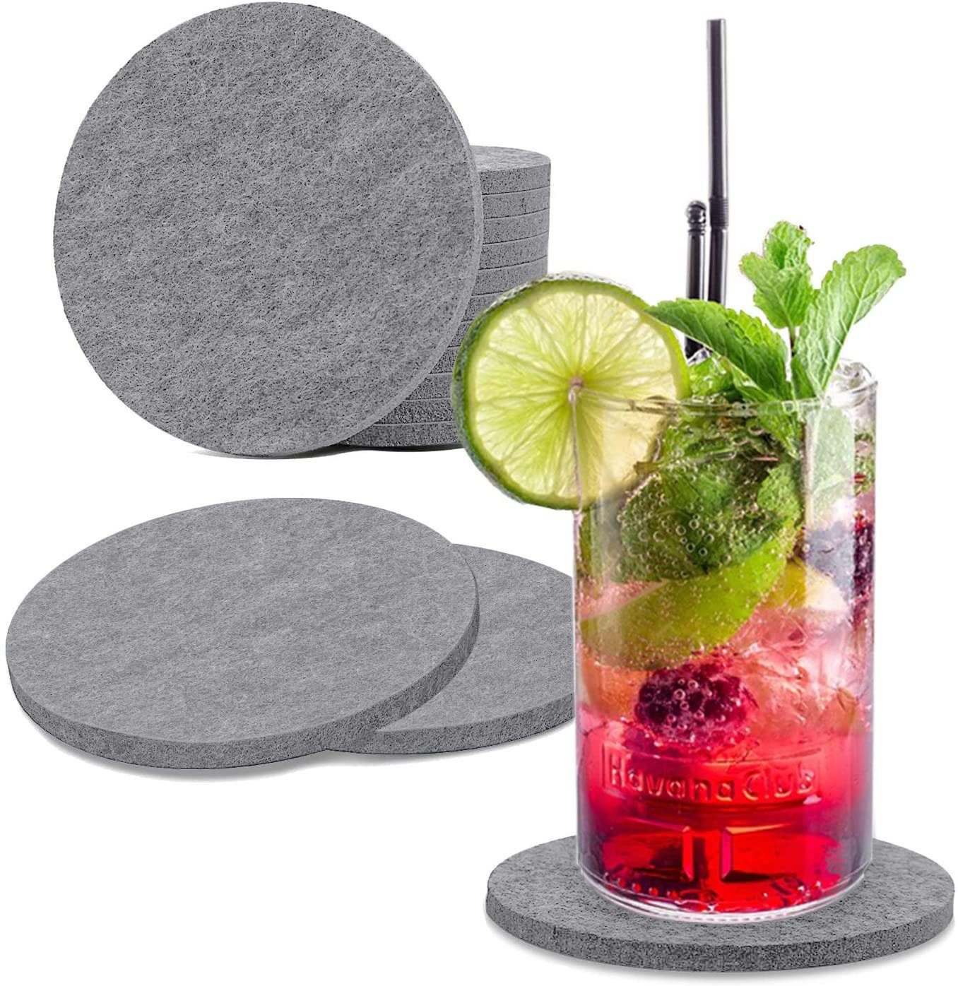 wortek Getränkeuntersetzer Filz-Untersetzer Rund für Gläser 8er Tischset, Zubehör für Tisch & Gläser, Set, 8-tlg., cm. Reduzierter Preis € 6,99. Unverbindliche Preisempfehlung € 9,99