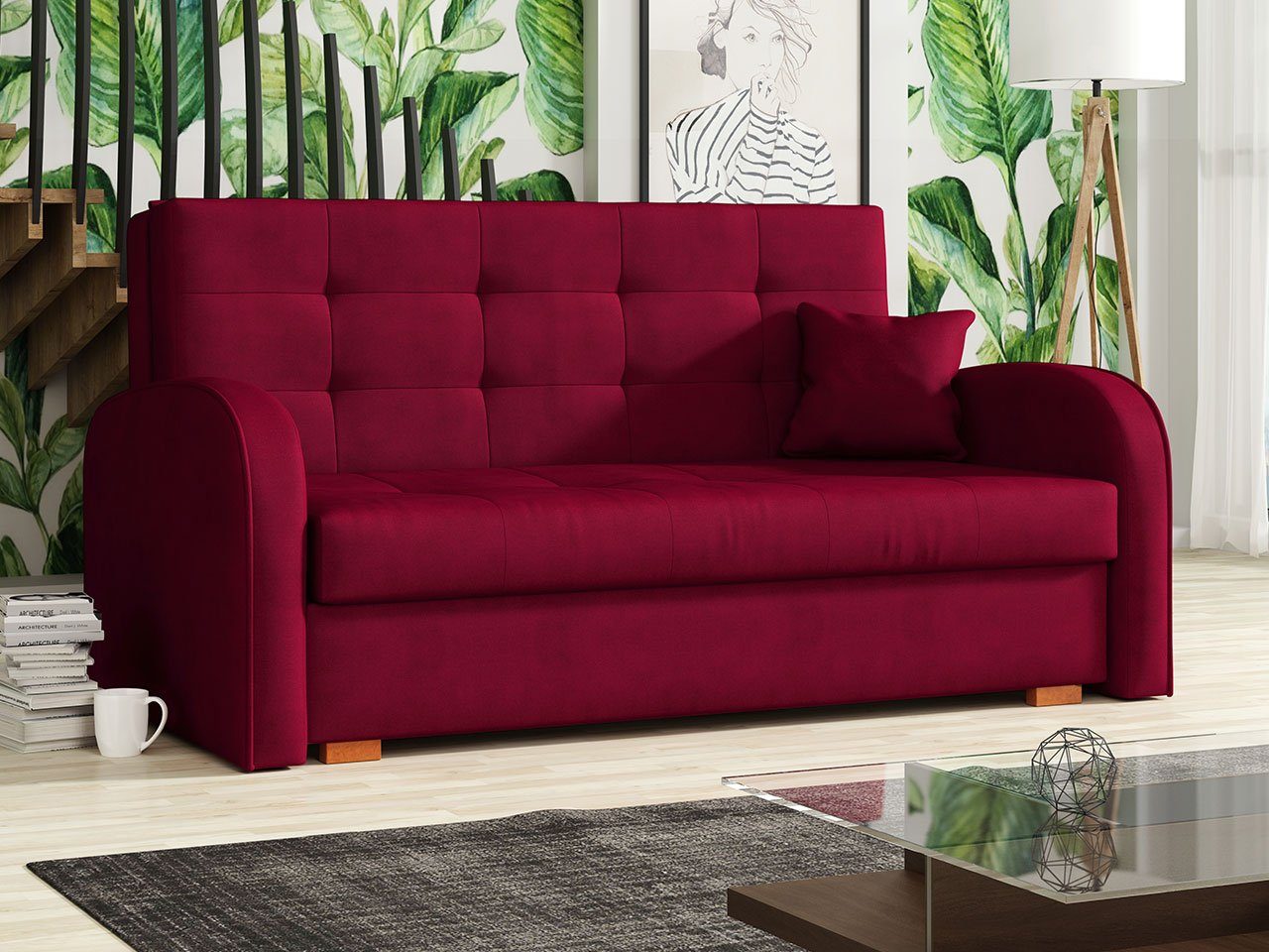 MIRJAN24 Schlafsofa Viva Gold III, mit Bettkasten und Schlaffunktion, 3 Sitzer Polstersofa inkl. Kissen, Wohnlandschaft Kronos 02