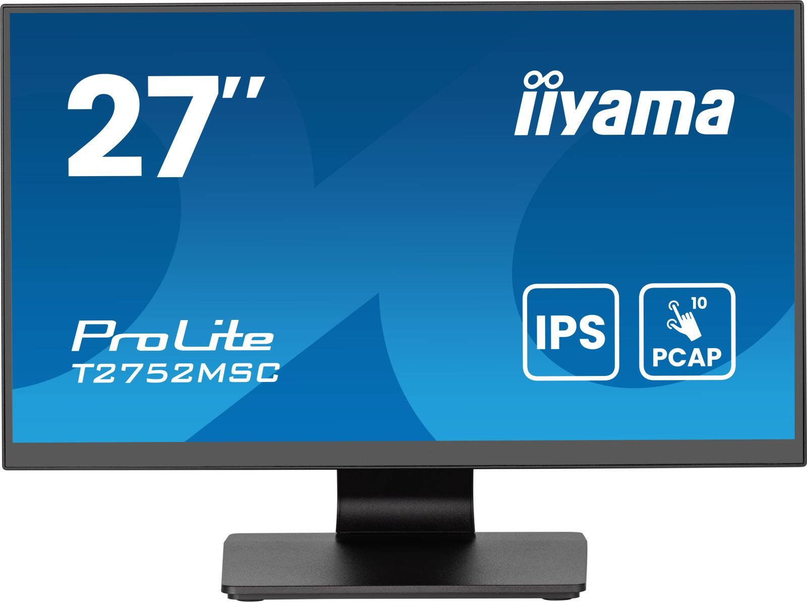 Iiyama 68.6cm (27) T2752MSC-B1AG 16:9 Touch HDMI+DP IPS TFT-Monitor (1920 x 1080 px, Full HD, 5 ms Reaktionszeit, 60 Hz, IPS, Touchscreen, Lautsprecher, HDCP)
