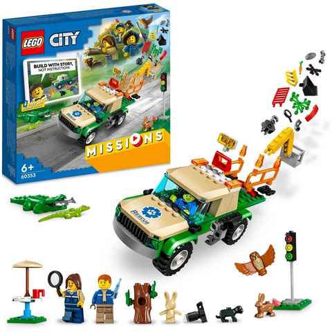 LEGO® Konstruktionsspielsteine Tierrettungsmissionen (60353), LEGO® City, (246 St), Made in Europe