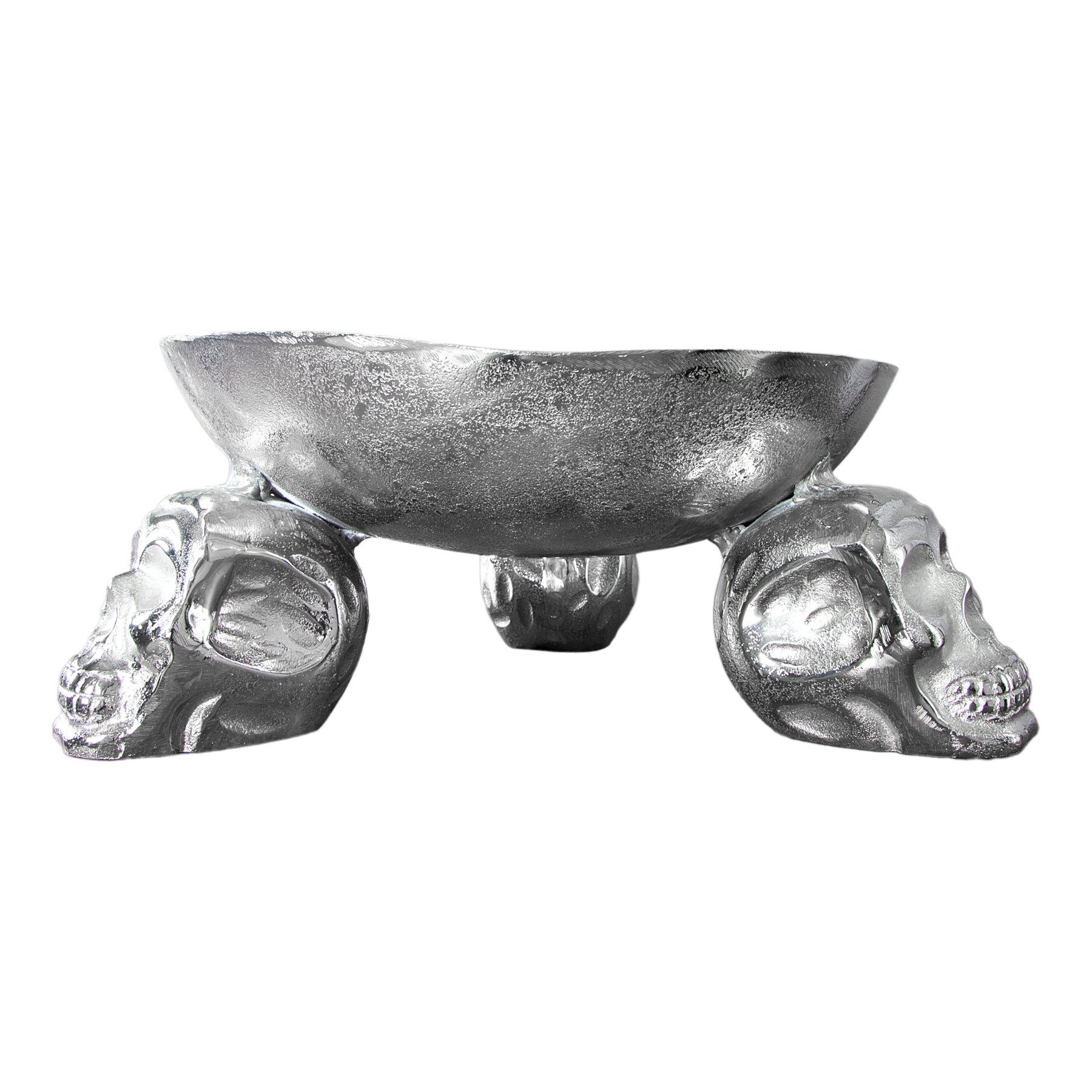 Dekoschale SKULL 35cm silber