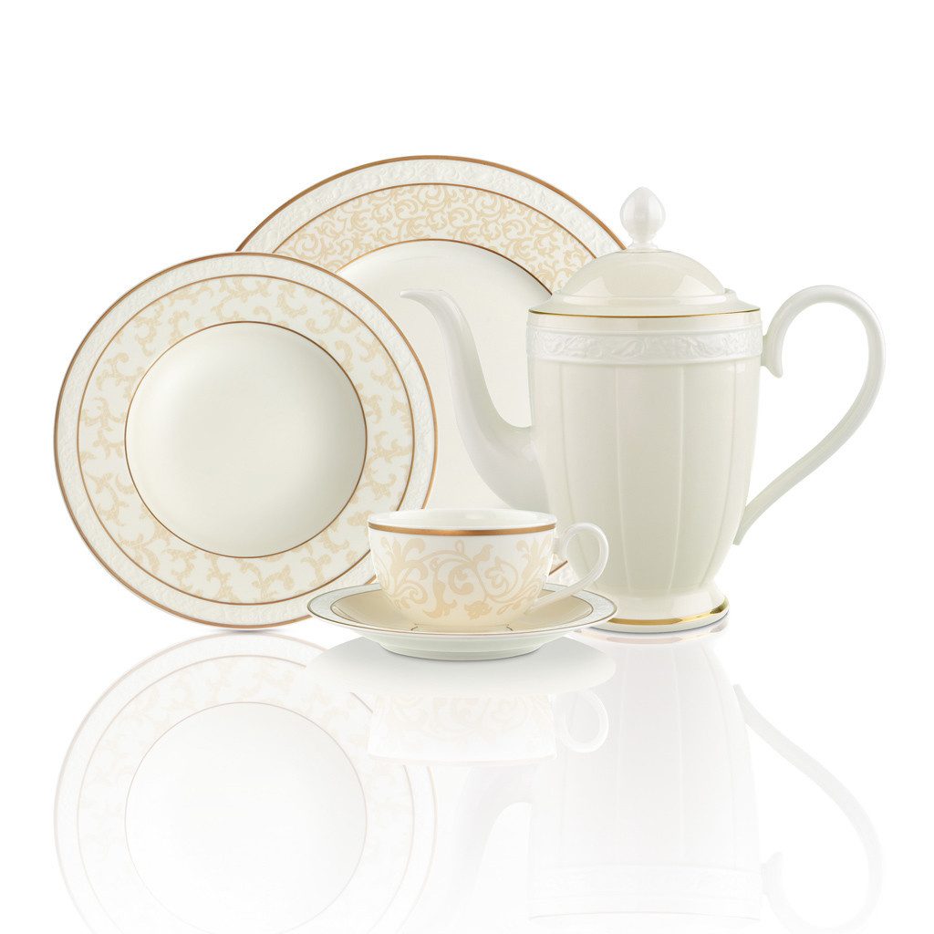 Villeroy & Boch Signature Tasse Ivoire Tee-/Kaffeeobertasse, 1-tlg., Porzellan, Premium Bone Porcelain, spülmaschinenfest, Made in Germany