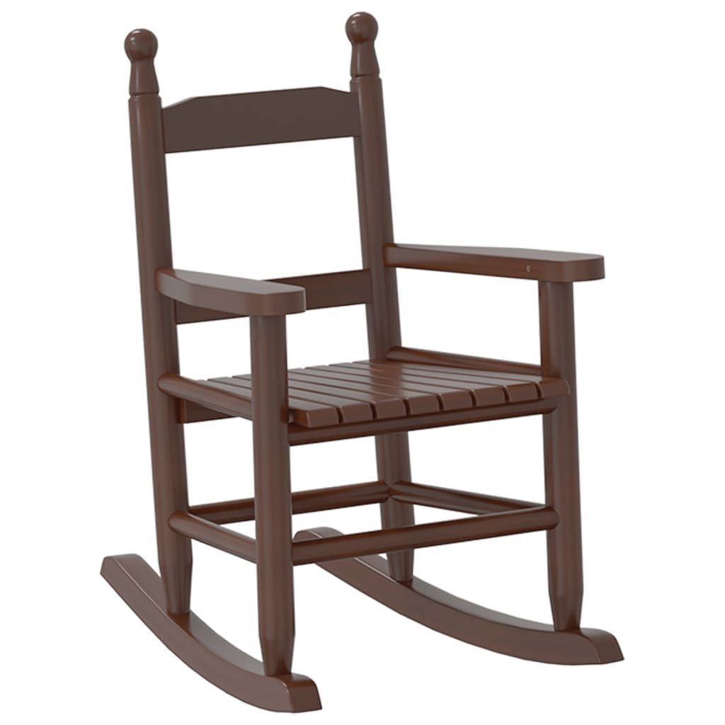 vidaXL Schaukelstuhl Schaukelstuhl für Kinder Braun Massivholz Pappel (1 St)