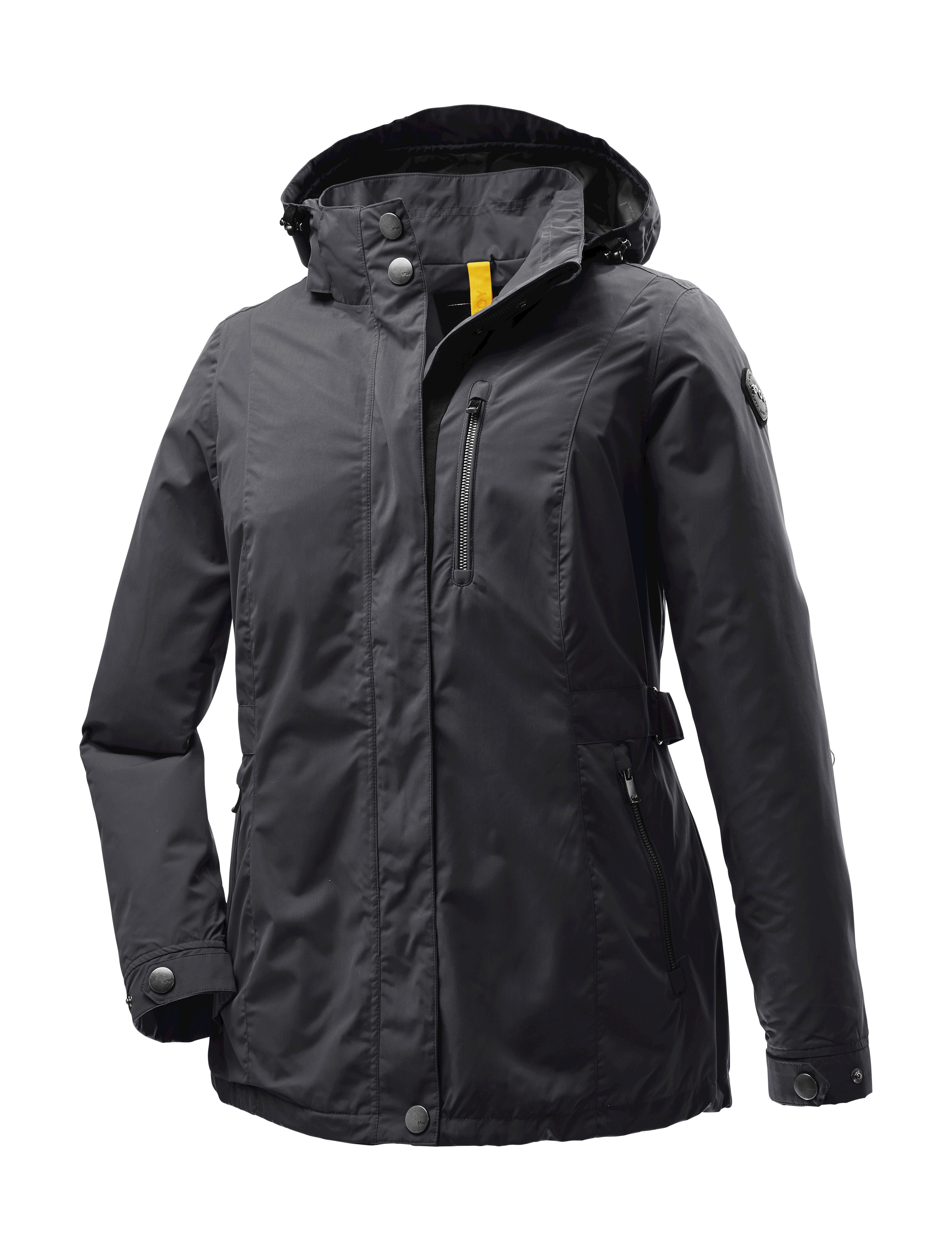 STOY Outdoorjacke Thiant WMN JCKT C 100% wasserdichte STOY-Jacke, abnehmbare Kapuze