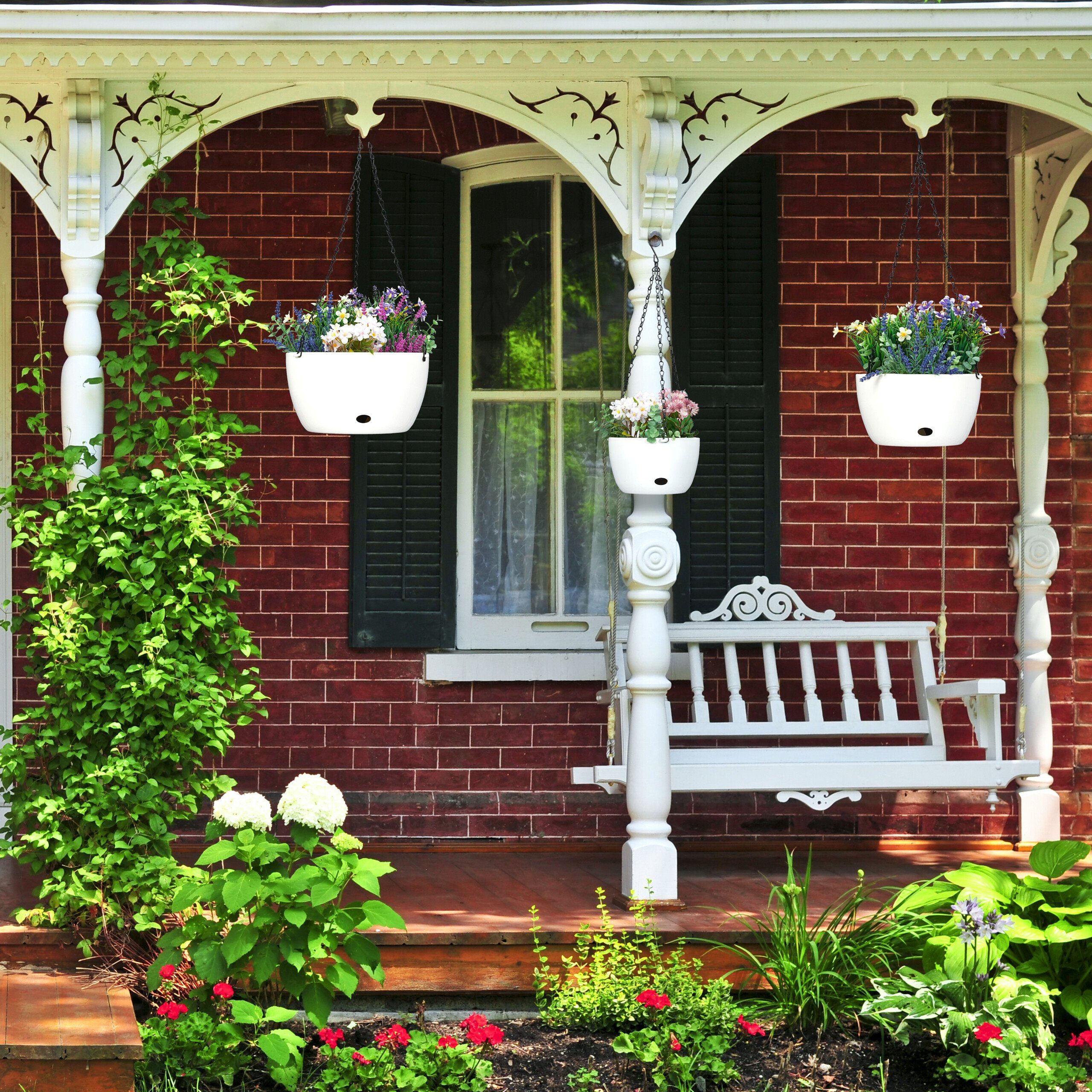 relaxdays Blumenampel mit Wasserspeicher 3er Set günstig online kaufen