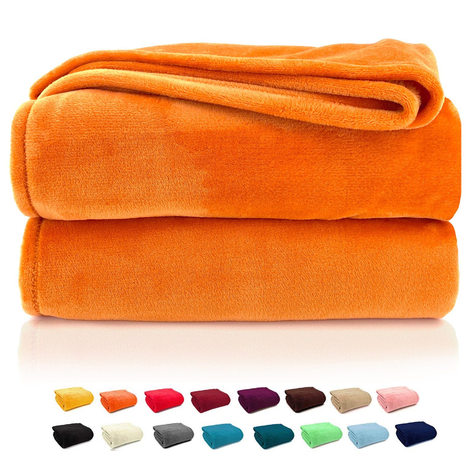 Wohndecke Premium Super Soft Flanell Kuscheldecke Sofadecke, heimtexland, super weich und flauschig, Allergiker geeignet, atmungsaktiv