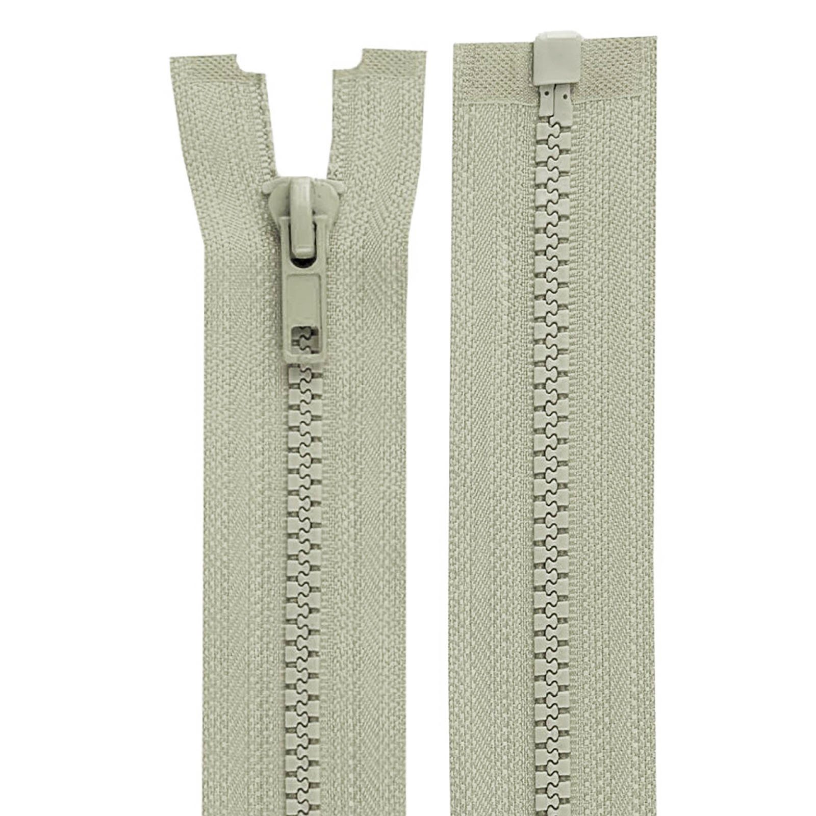 maDDma Reißverschluss 1 Reißverschluss Kunststoff-Profil 5mm 60cm Profilreißverschluss, rauchgrau