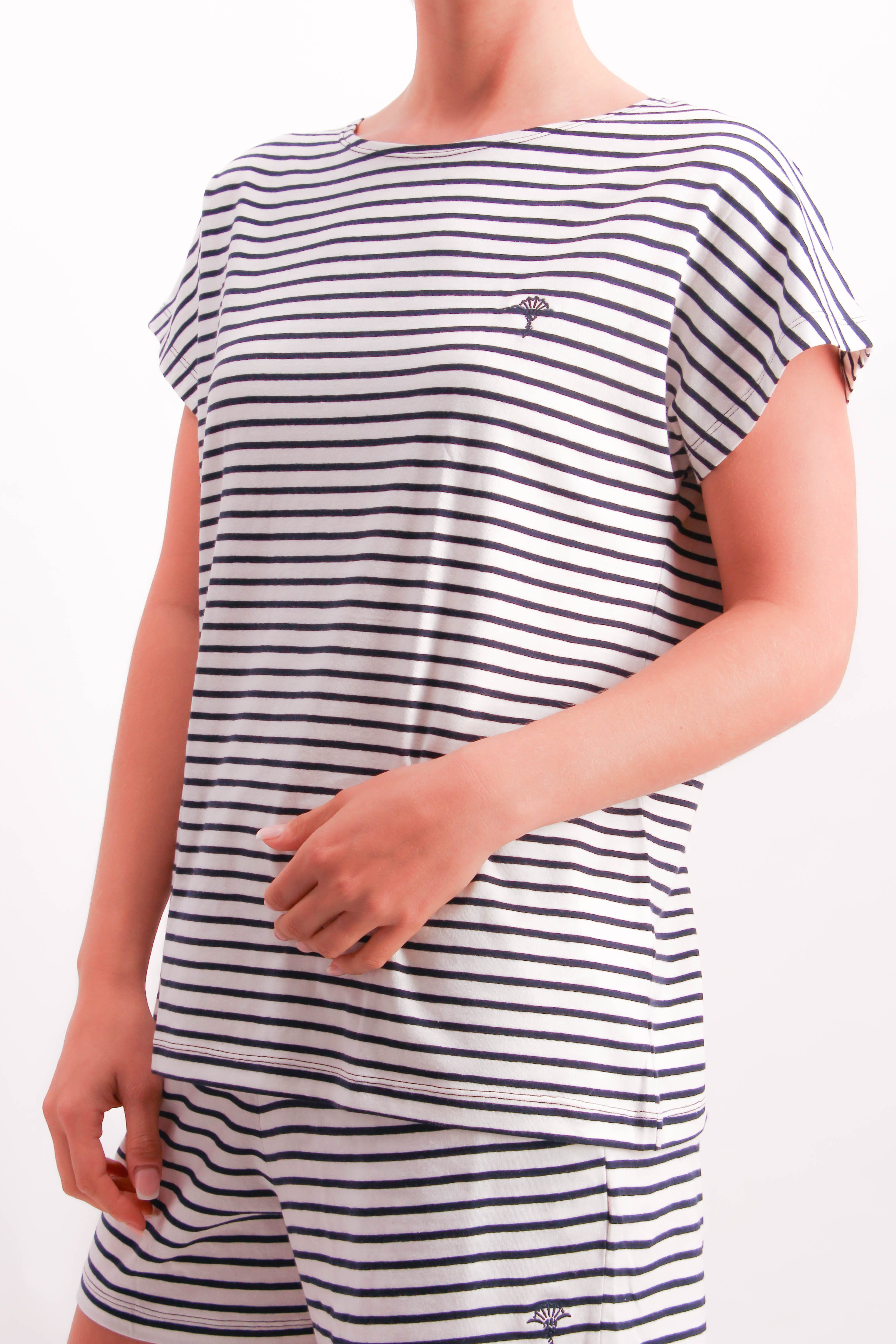JOOP! T-Shirt Cosy U-Boot-Ausschnitt, extrakurze Ärmel günstig online kaufen