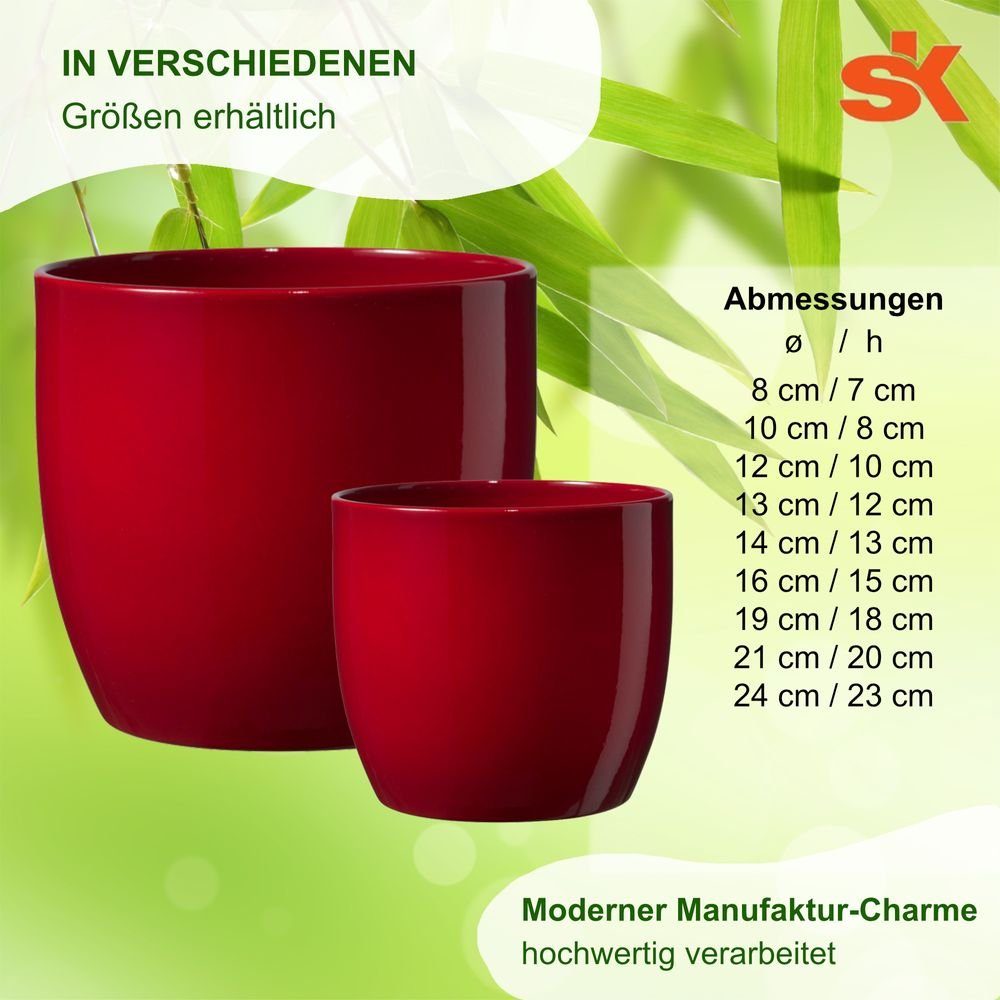 Heimwerkercenter Übertopf SK - Soendgen Keramikübertopf Serie Basel ø8 cm, günstig online kaufen
