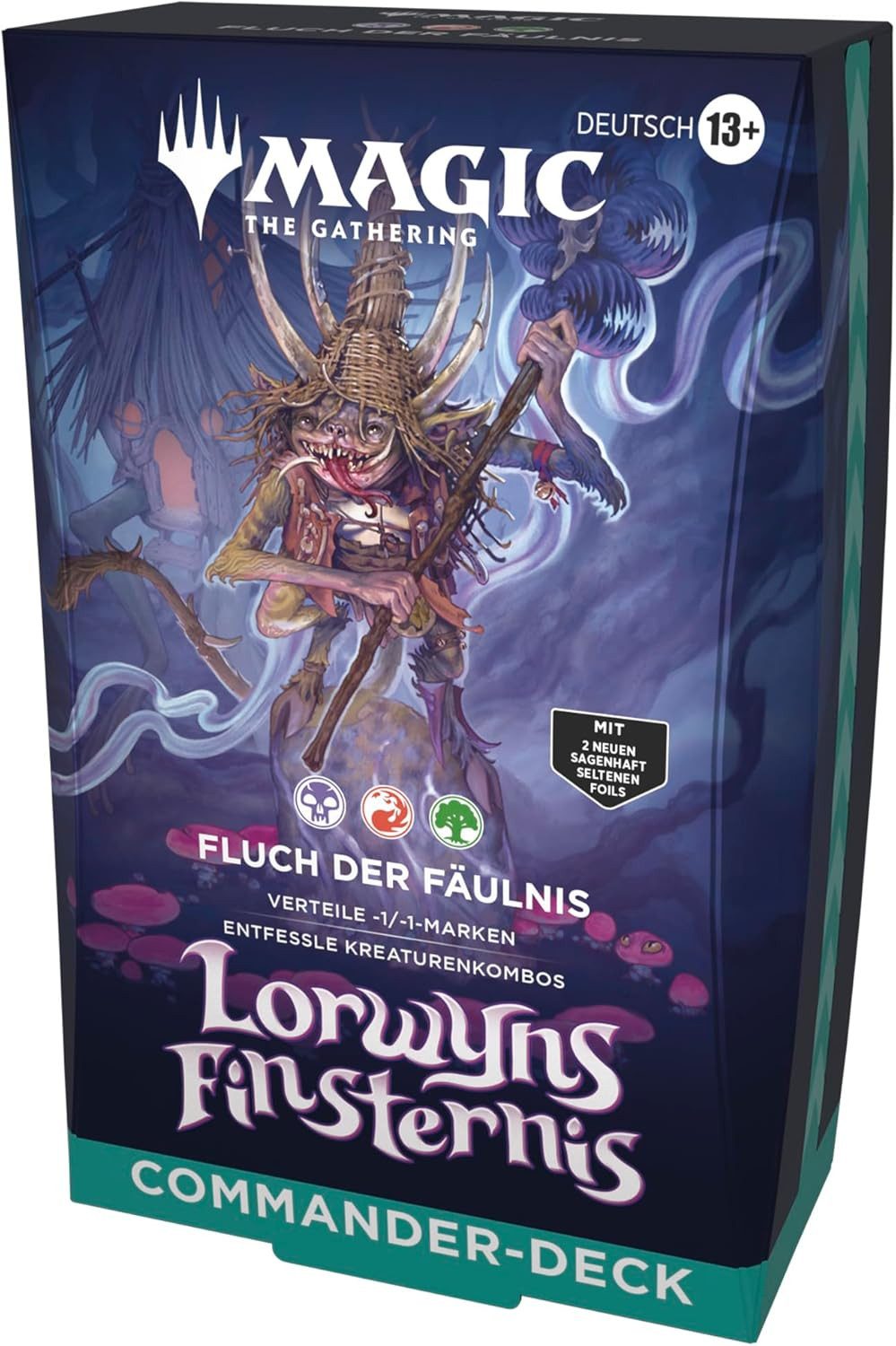 Magic the Gathering Sammelkarte Lorwyns Finsternis Commander Deck Set Deutsch, Enthält Fluch Der Fäulnis und Tanz der Elemente