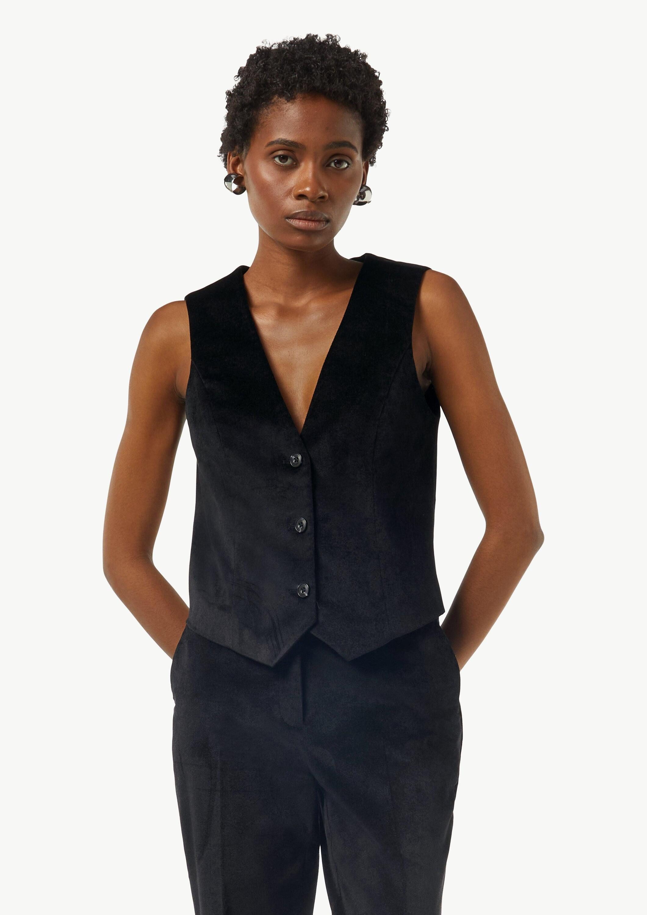 comma Funktionsweste Indoor-Weste Kurze Samt-Weste mit günstig online kaufen