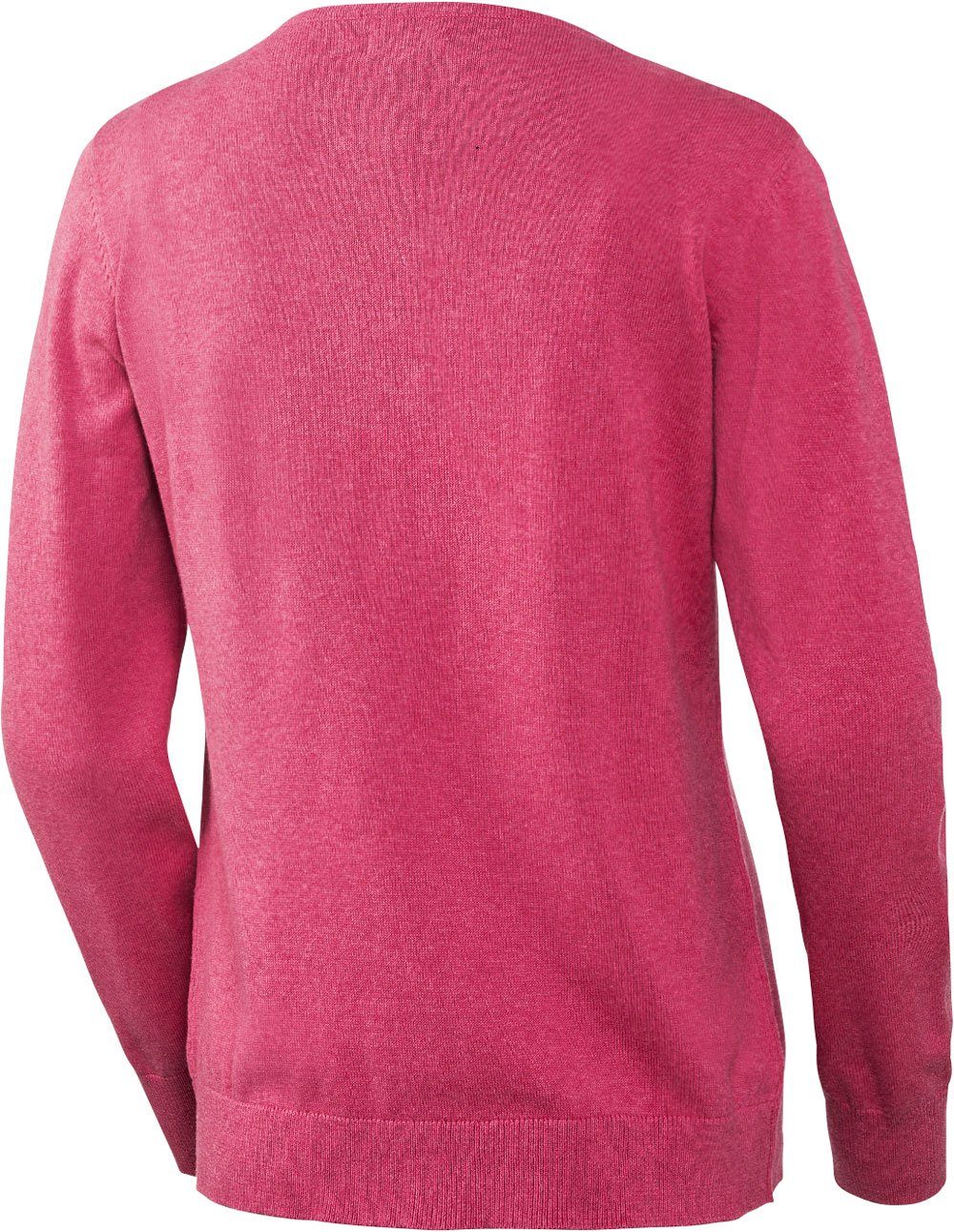 Polo Baumwollmix-Strick pink und leicht V-Ausschnitt-Pullover aus U.S. tailliert Assn weichem