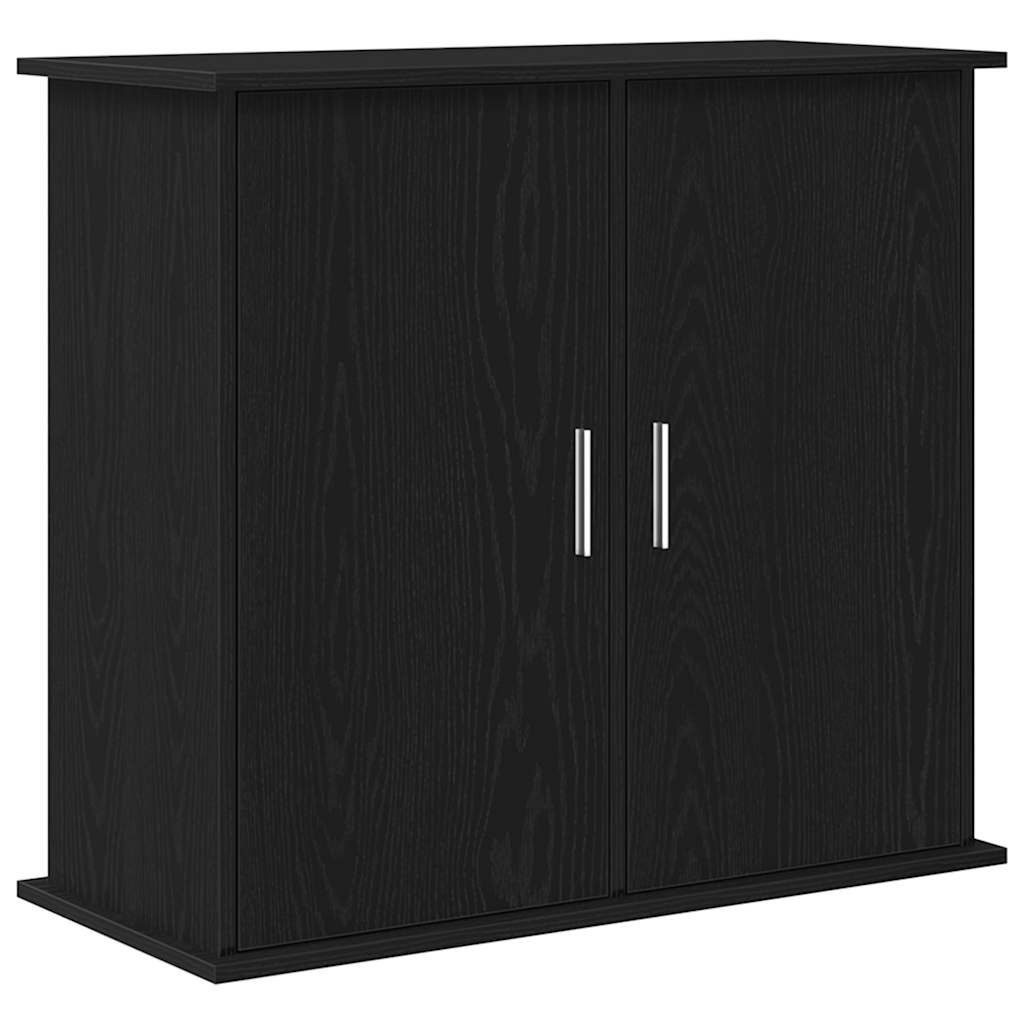 Aquariumunterschrank Aquariumständer Schwarz Eichen-Optik 81x36x73 cm Holzwerkstoff