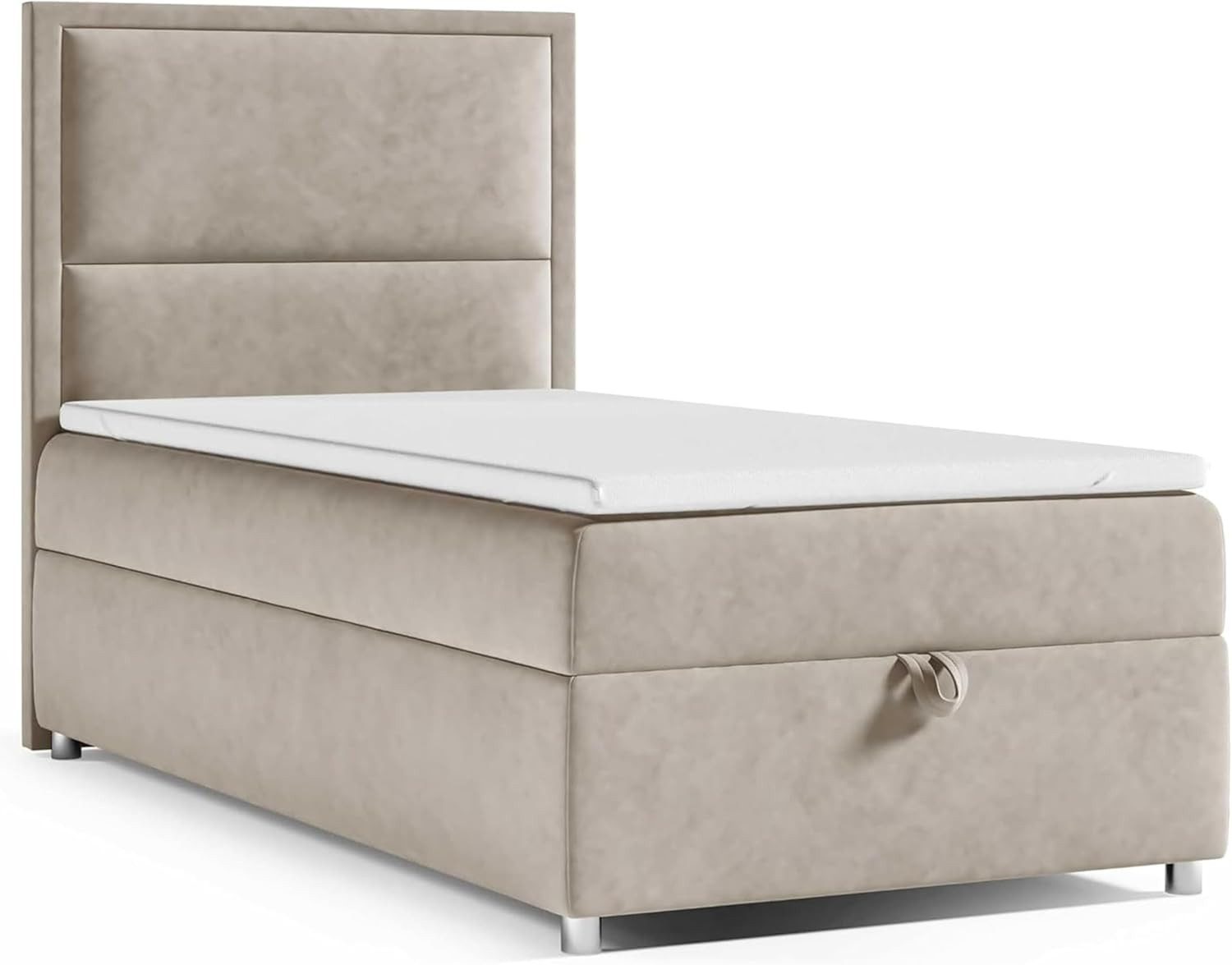 Best for Home Boxspringbett K-11 SINGLE mit Bettkasten, Bonellfederkern, Komfort Topper H3 (Hotelbett, Einzelbett, Kinderbett, Juniorbett, 70x200 80x200 90x200 100x200 cm), verschiedene Liefermöglichkeiten, TOP Preis-Leistungs-Verhältnis