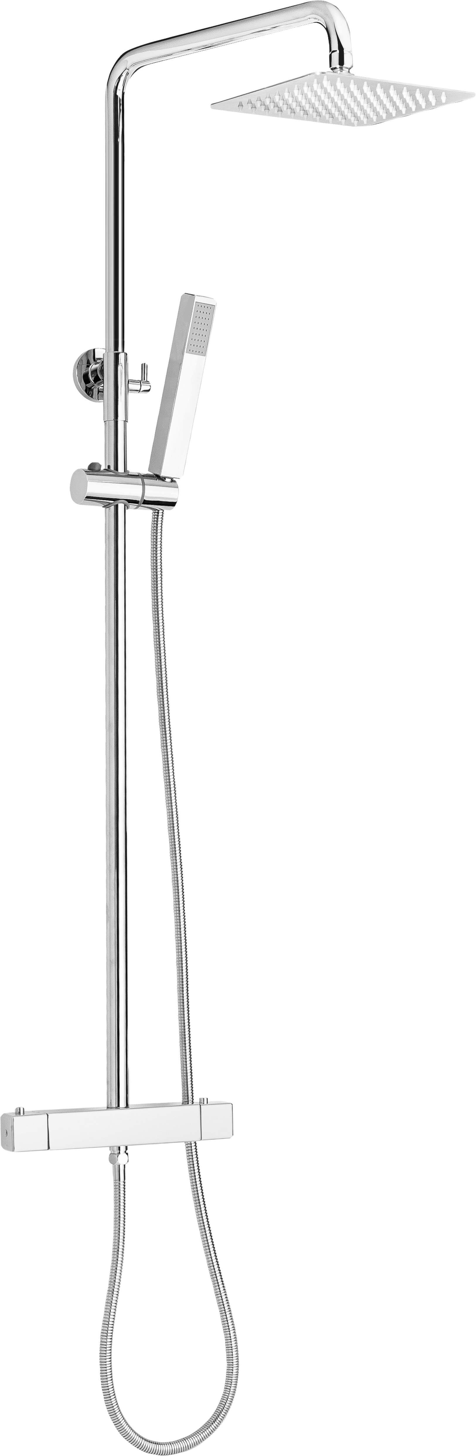 Duscharmatur Duschsystem mit Duscharmatur, thermostatisch Chrom