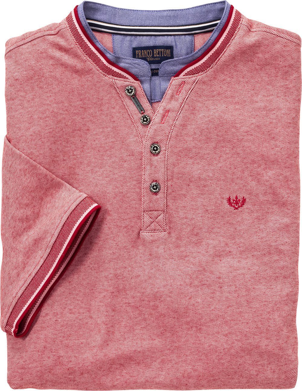 Bettoni Franco Serafino-Shirt Kurzarmshirt rot sportlich-elegantes