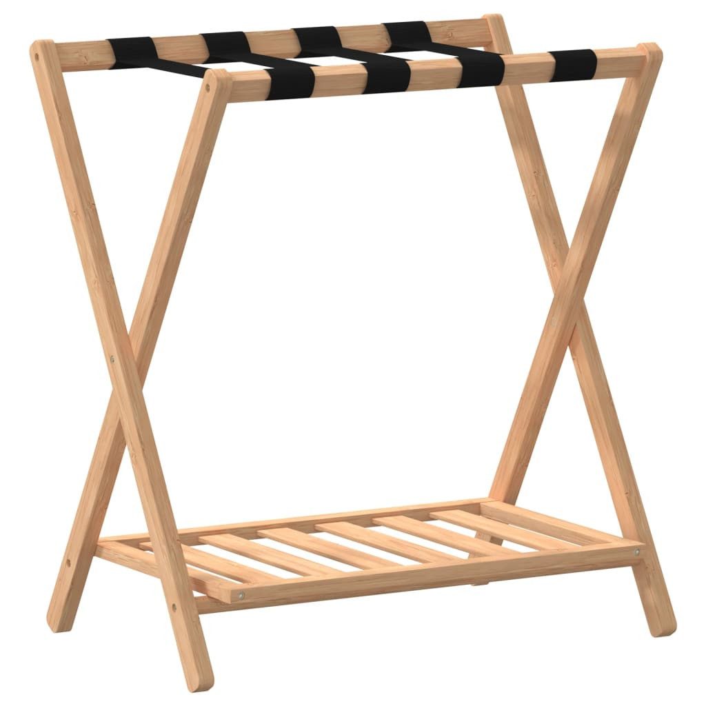 vidaXL Kofferstaffelei Gepäckablage 68x38x58 cm Bambus