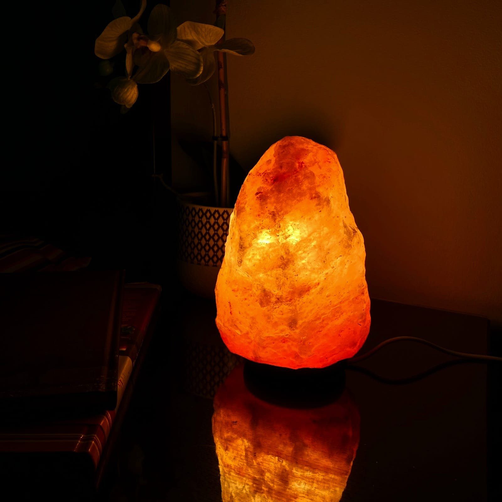 Heimtex Salzkristall-Tischlampe Himalaya Salzlampe Salzkristall Lampe  Tischlampe SalzsteinLampe