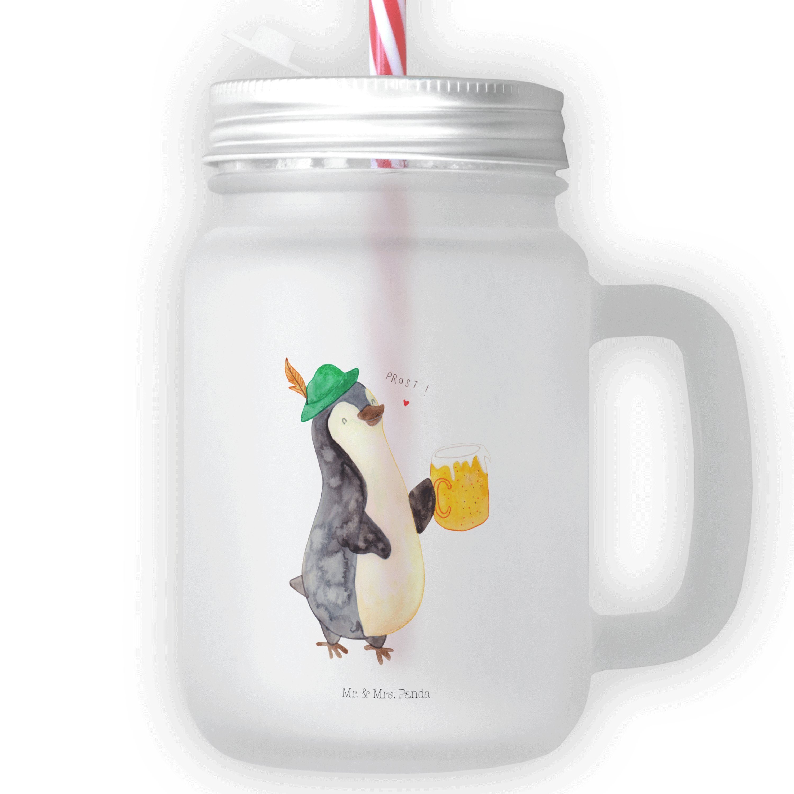 Mr. & Mrs. Panda Glas Pinguin Bier - Transparent - Geschenk, Oktoberfest, Feierabend, Bierc, Premium Glas
