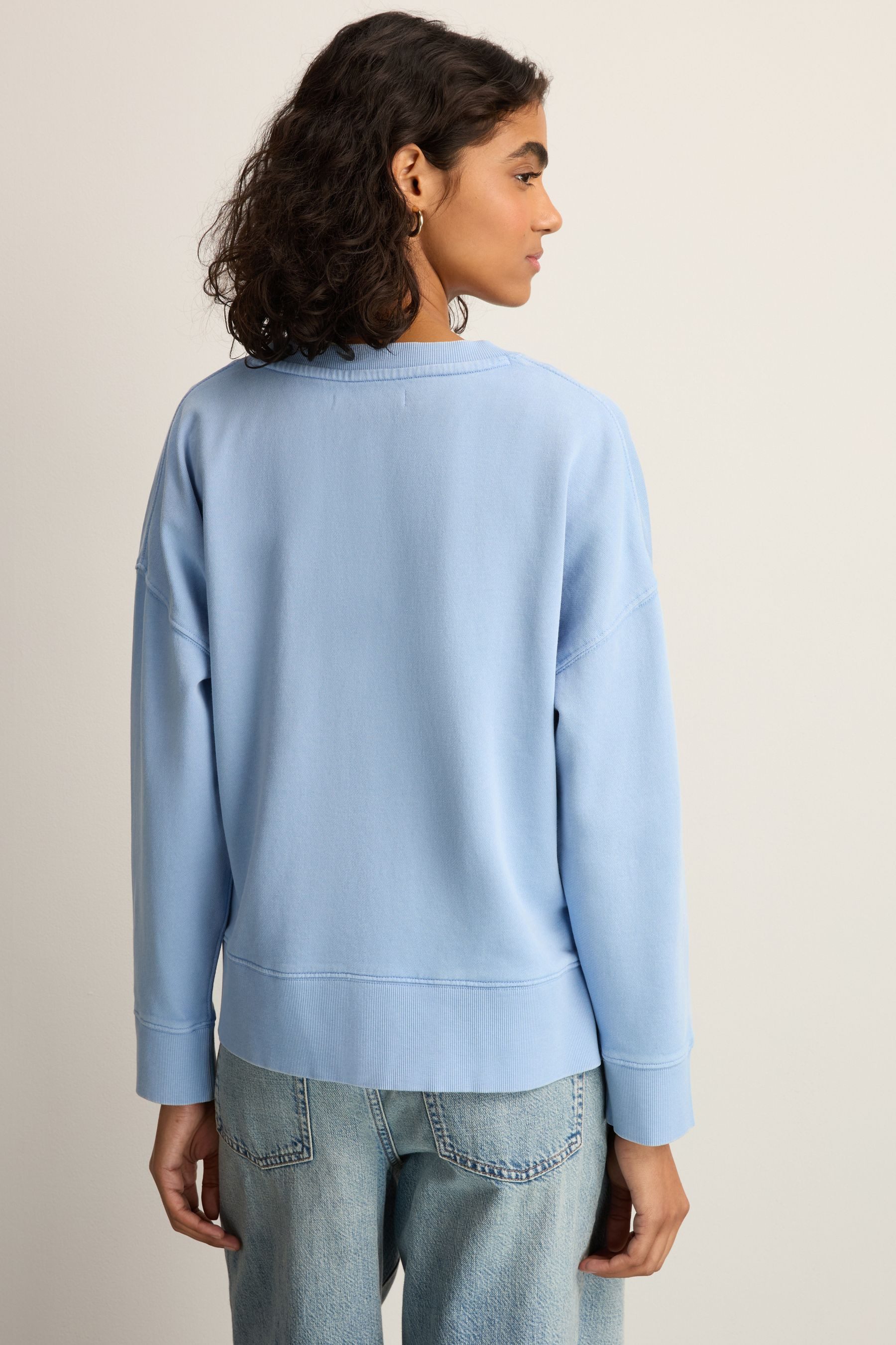 Next Sweater Henley-Sweatshirt in Washed-Optik (1-tlg) günstig online kaufen