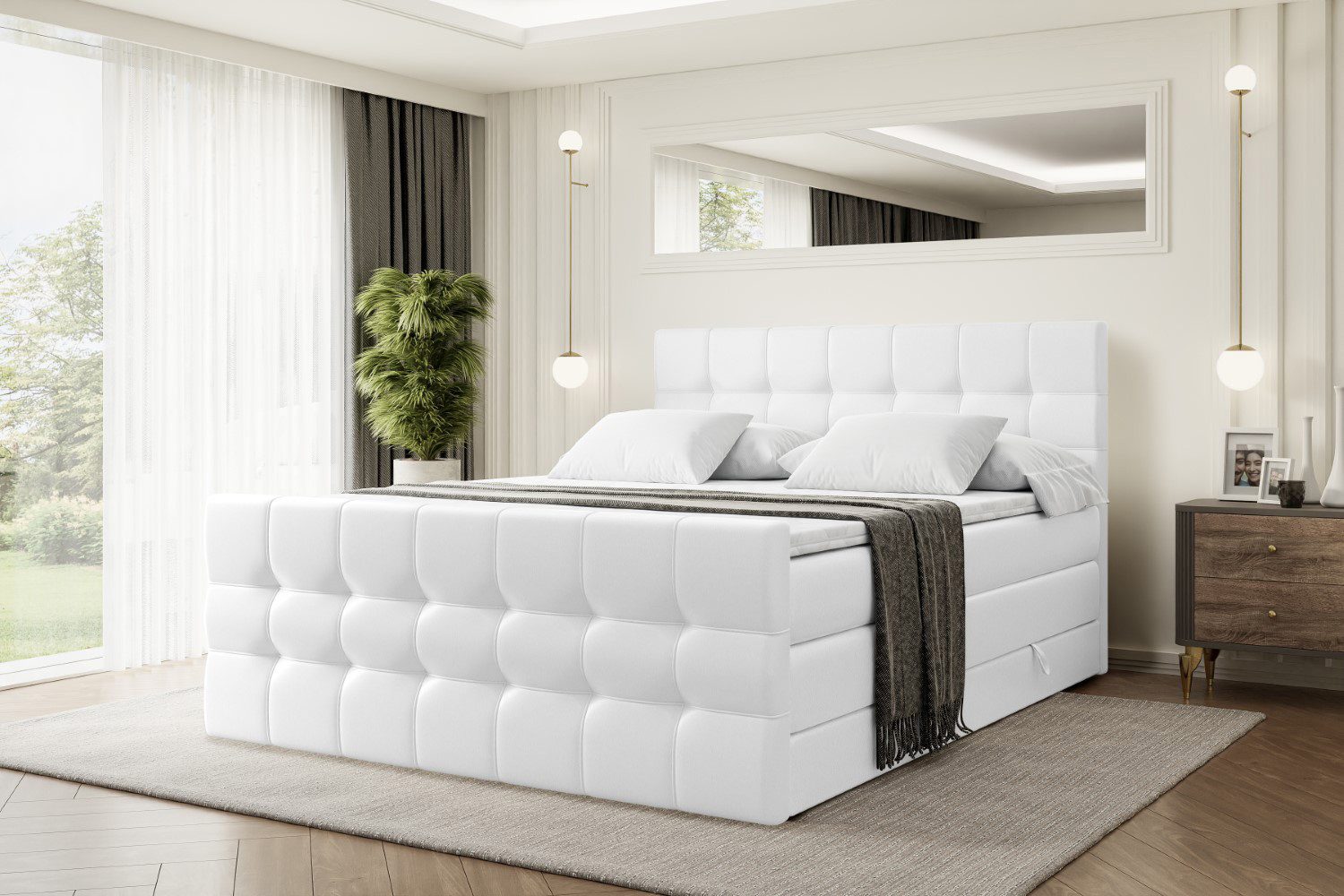 ALTDECOR Boxspringbett BERO-Z KING (mit Matratze günstig online kaufen