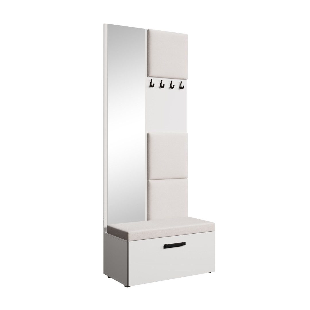 Beautysofa Garderobenschrank MARGARET III mit gepolsterten günstig online kaufen