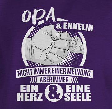 Shirtracer T-Shirt Opa & Enkelin Immer ein Herz & eine Seele Partner-Look Familie Kind