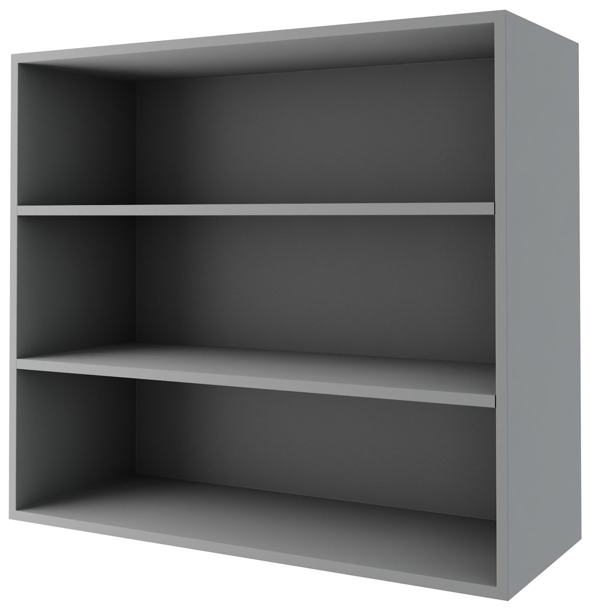 Feldmann-Wohnen Klapphängeschrank Florence (W3/80, 2-türig, 2 Einlegeböden, 1-St., puristische, grifflose Optik, lackierte Fronten, B/T/H 80x32,5x72cm) Grau / RAL 3004 purpurrot matt