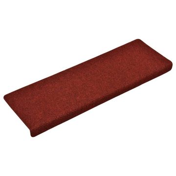 Stufenmatte Treppenmatten 15 Stk Nadelvlies 65x25 cm Rot, vidaXL, Höhe: 25 mm