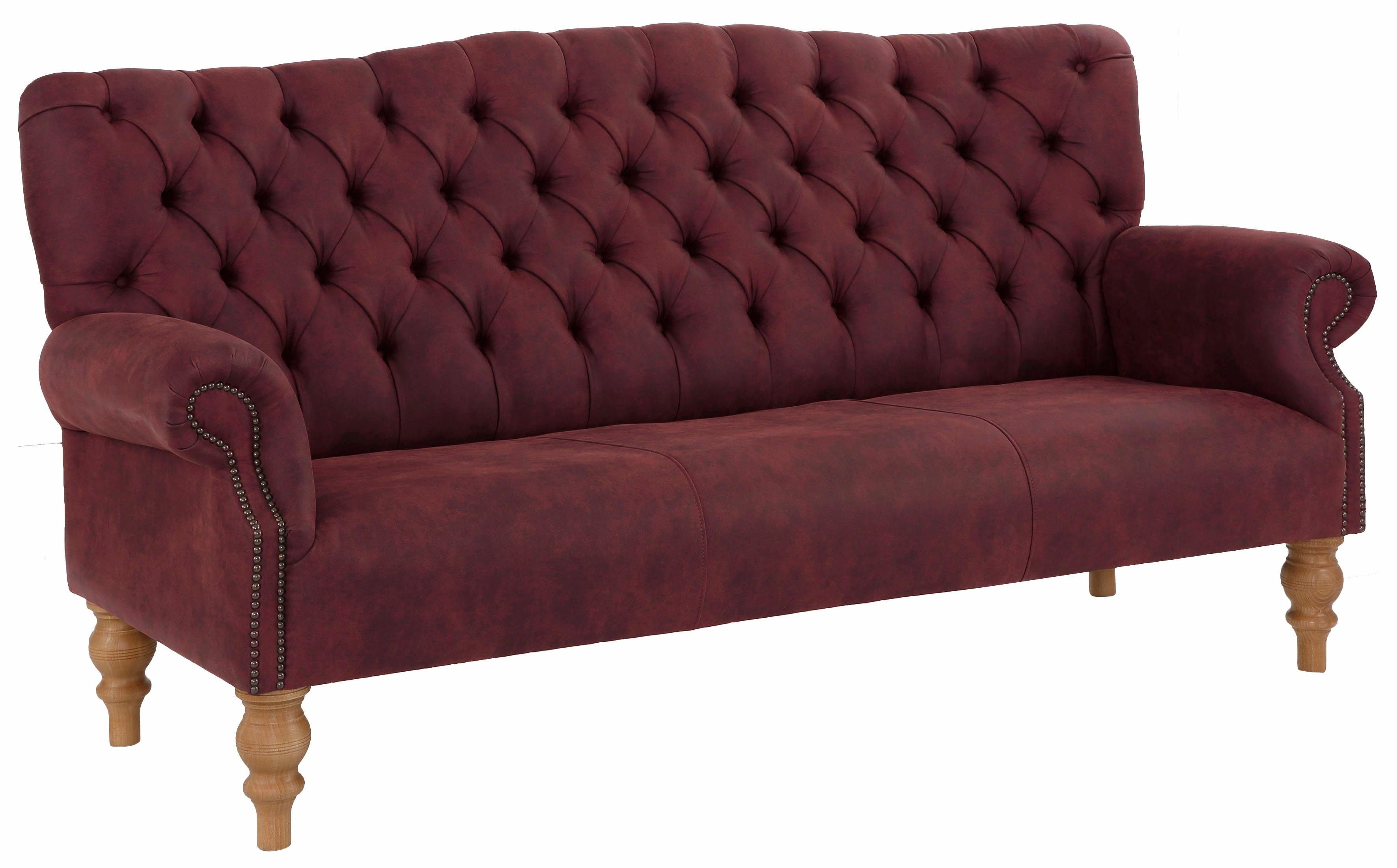 Home affaire Chesterfield-Sofa Lord, mit echter Chesterfield-Knopfheftung und Ziernägeln