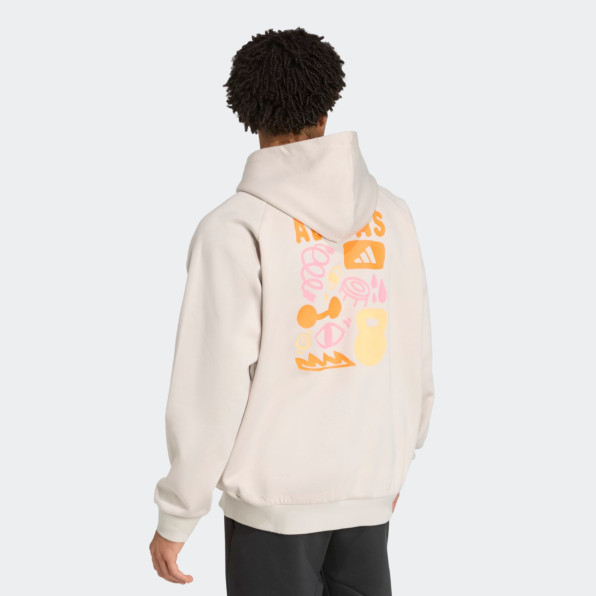 adidas Performance Kapuzensweatjacke POWER HOODIE MIT GRAFIKPRINT